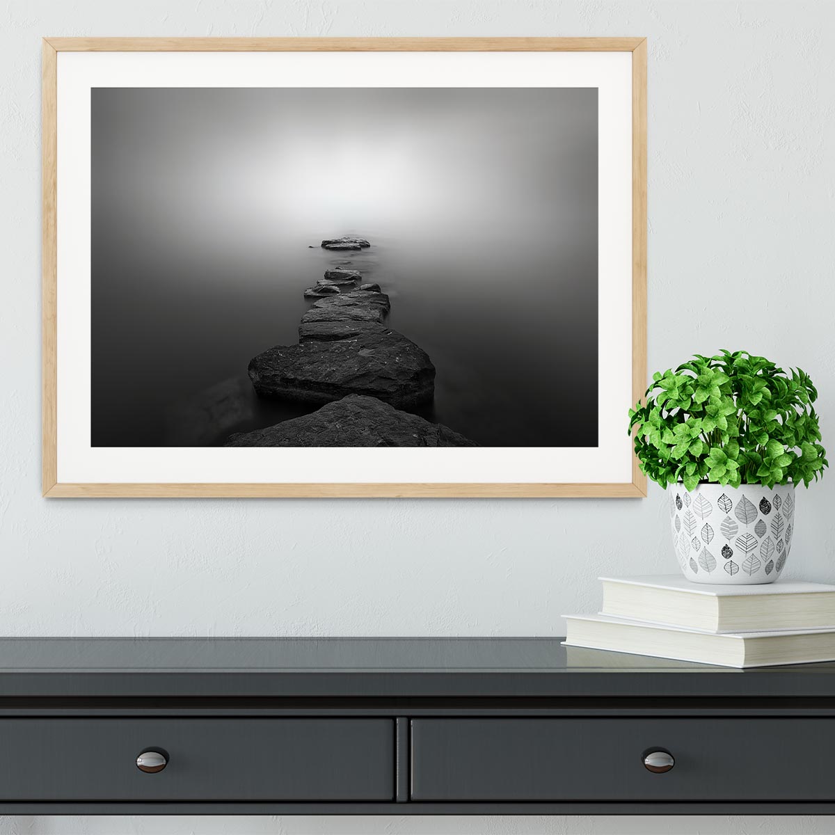 Stones Ii Framed Print - Canvas Art Rocks - 3