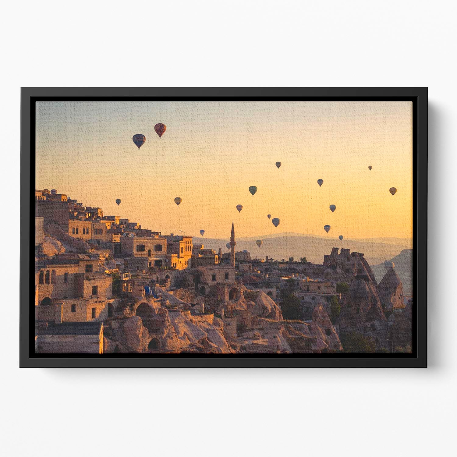 Sunrise Over Cappadocia Floating Framed Canvas - Canvas Art Rocks - 2