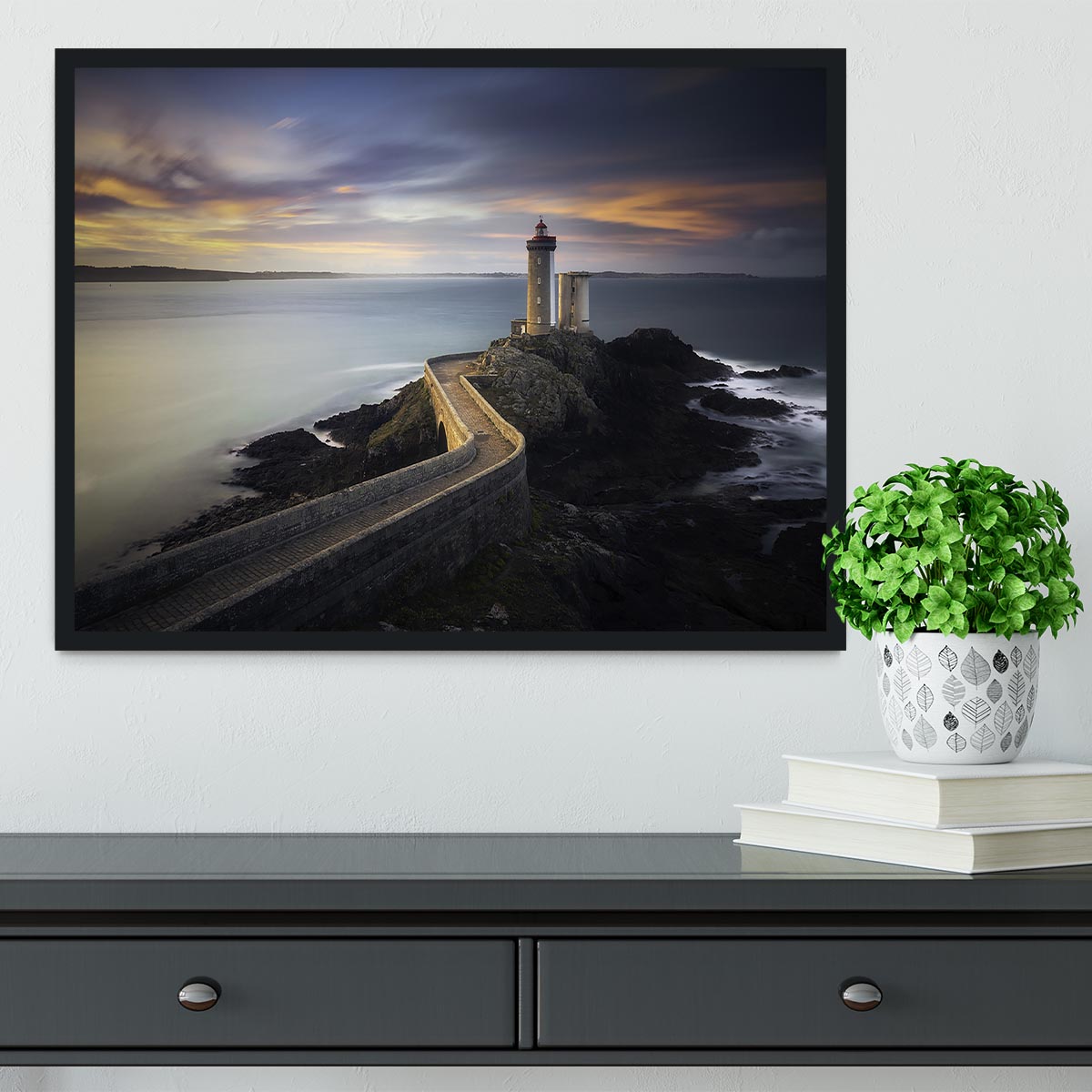 Le Phare Du Petit Minou Framed Print - Canvas Art Rocks - 2