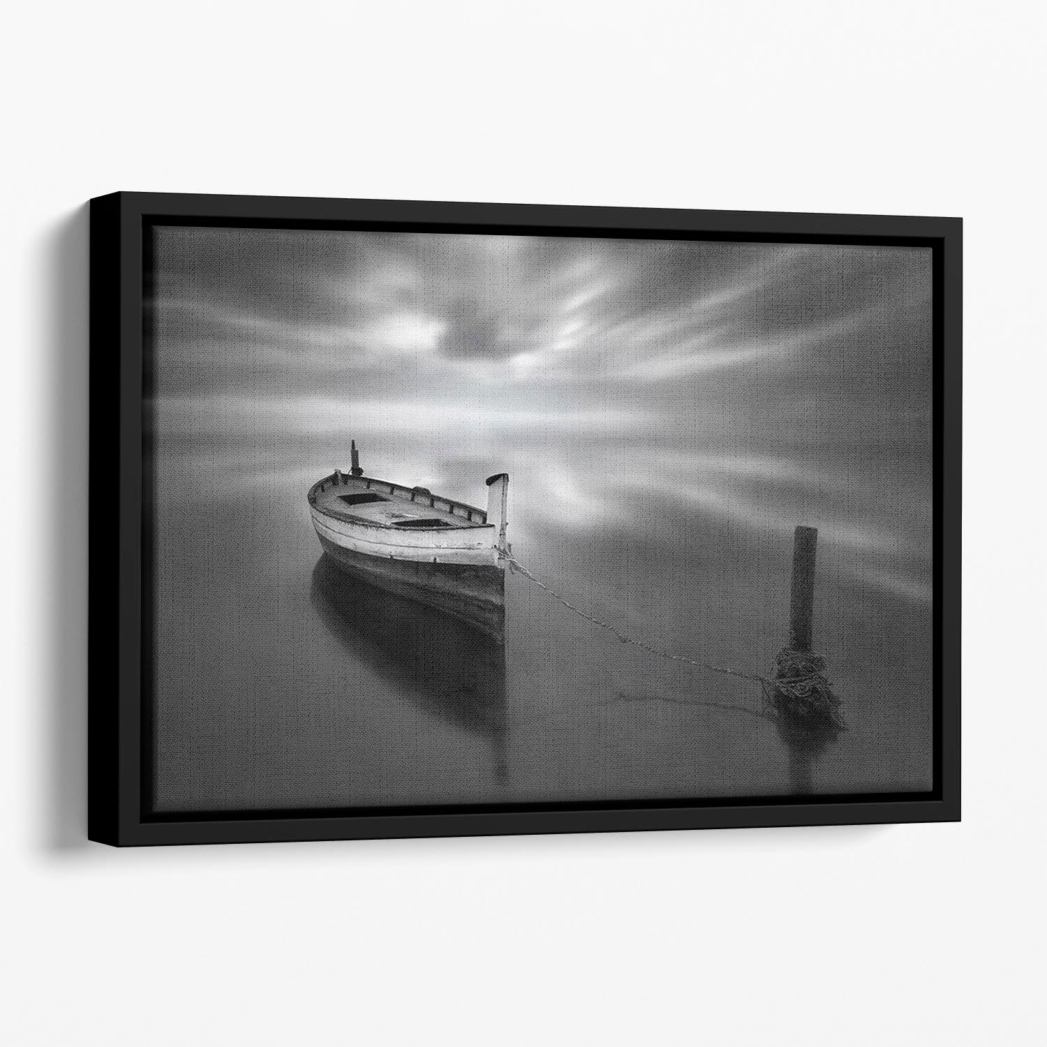 The Boat Ii Floating Framed Canvas - Canvas Art Rocks - 1