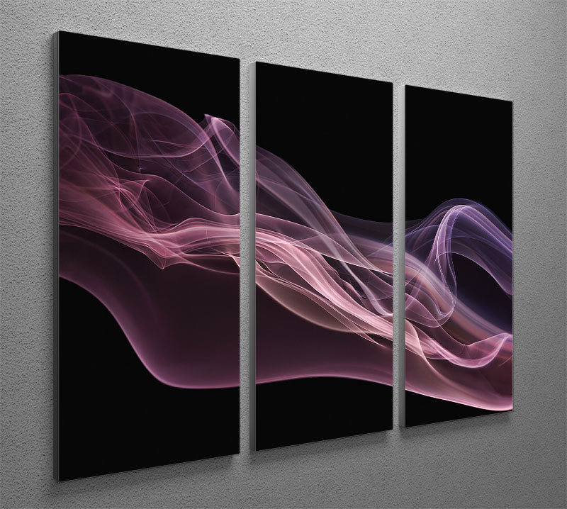 Floating Purple In Pink 3 Split Panel Canvas Print - Canvas Art Rocks - 2