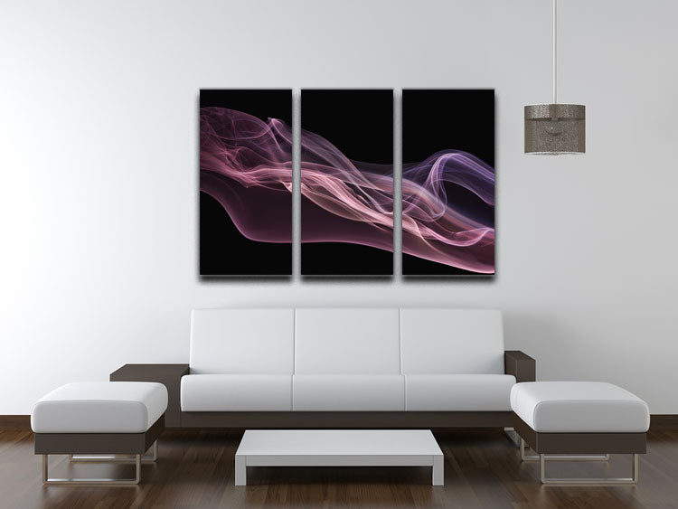 Floating Purple In Pink 3 Split Panel Canvas Print - Canvas Art Rocks - 3