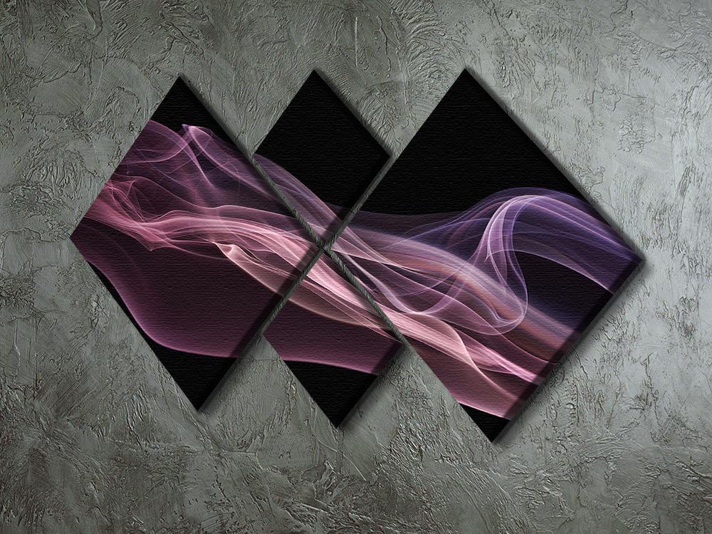 Floating Purple In Pink 4 Square Multi Panel Canvas - Canvas Art Rocks - 2