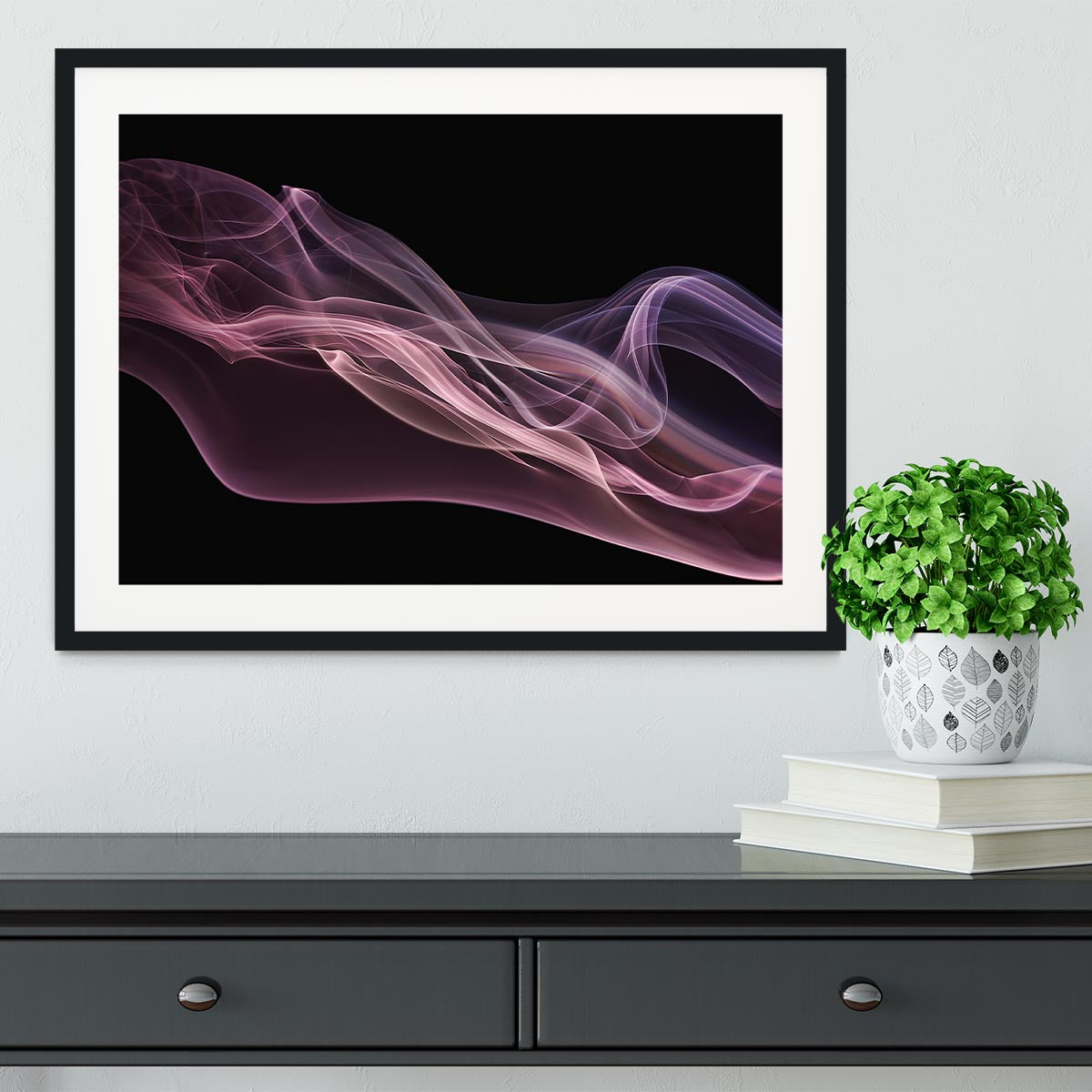 Floating Purple In Pink Framed Print - Canvas Art Rocks - 1