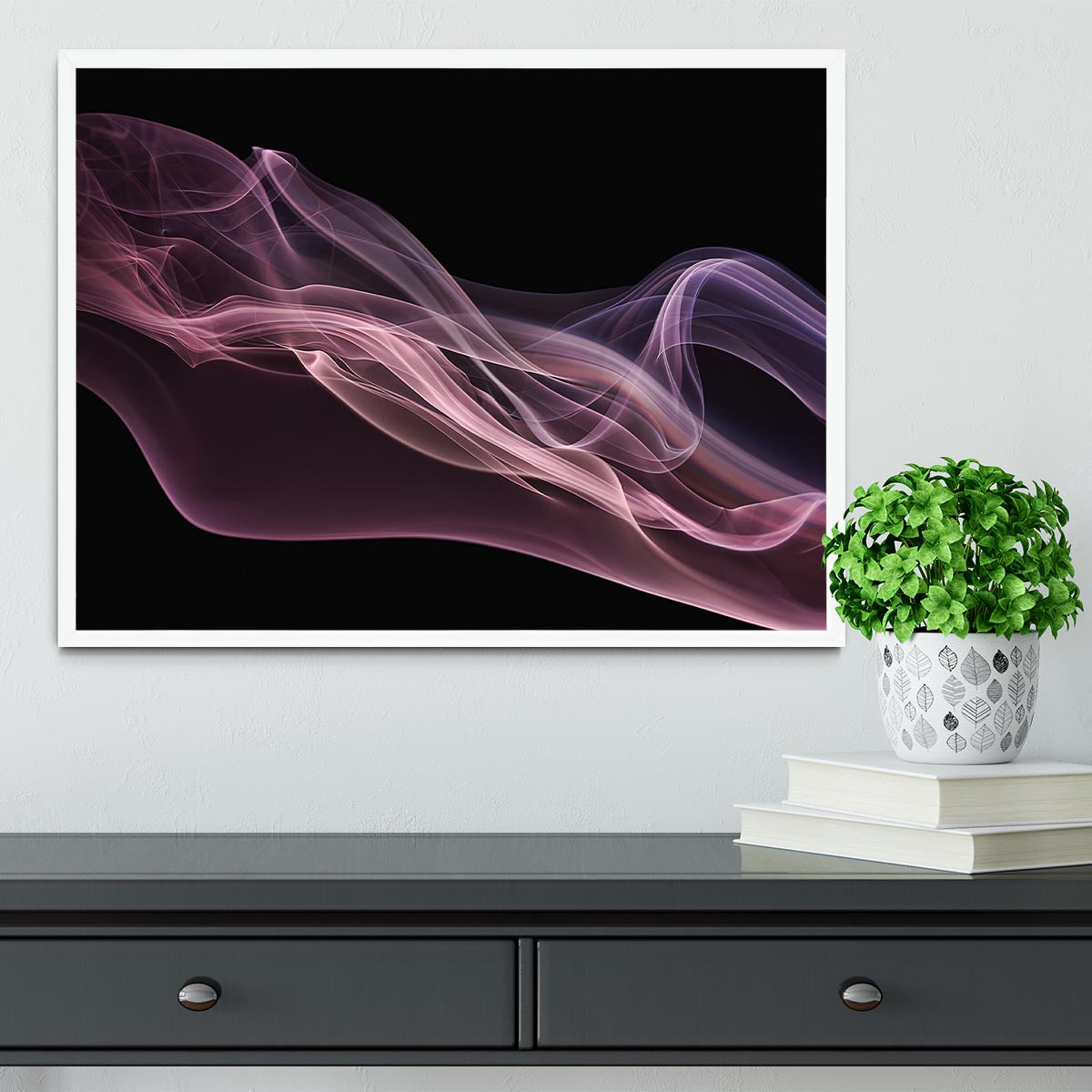 Floating Purple In Pink Framed Print - Canvas Art Rocks -6