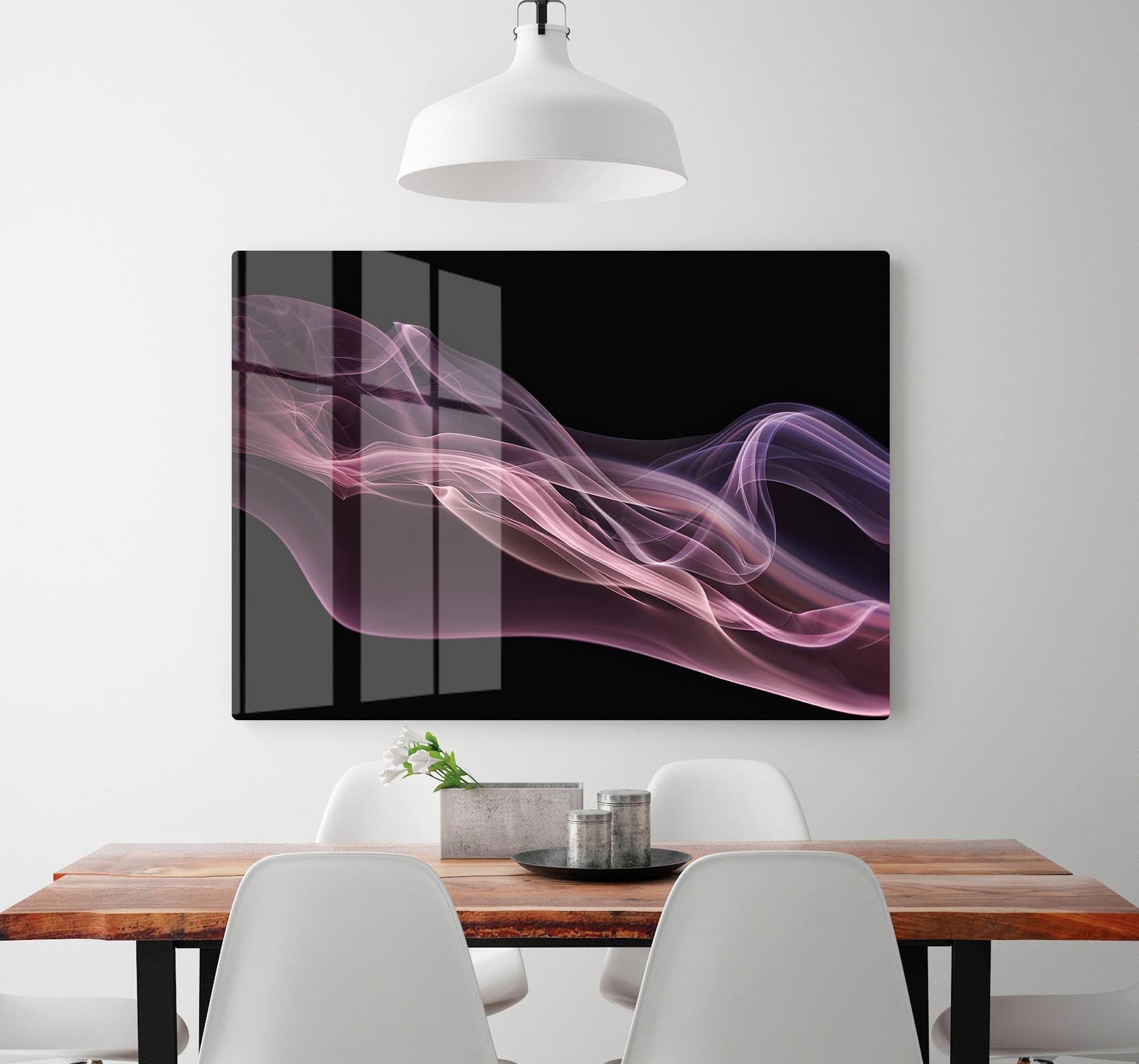 Floating Purple In Pink HD Metal Print - Canvas Art Rocks - 2