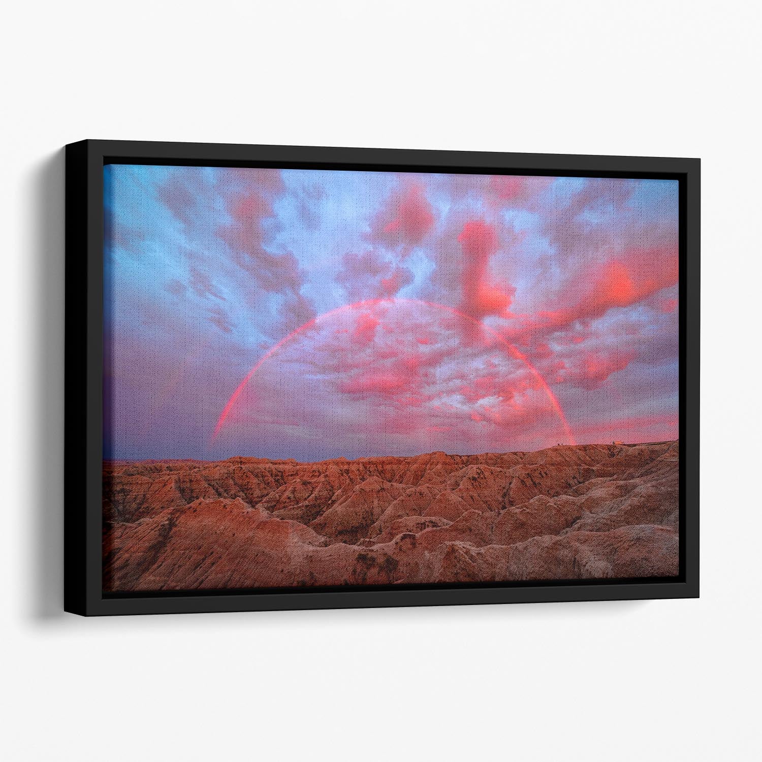 Symphany Over Badlands Floating Framed Canvas - Canvas Art Rocks - 1