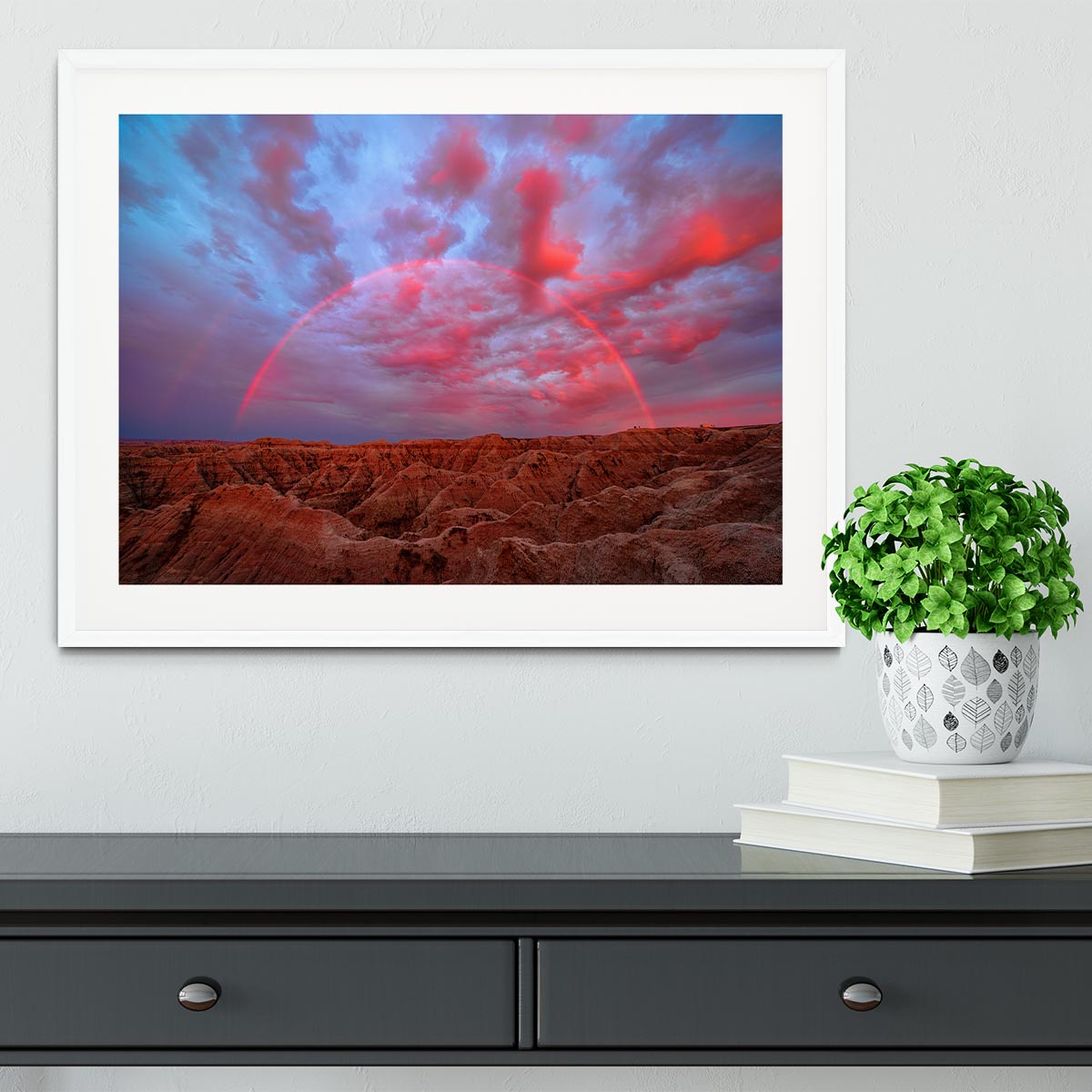 Symphany Over Badlands Framed Print - Canvas Art Rocks - 5