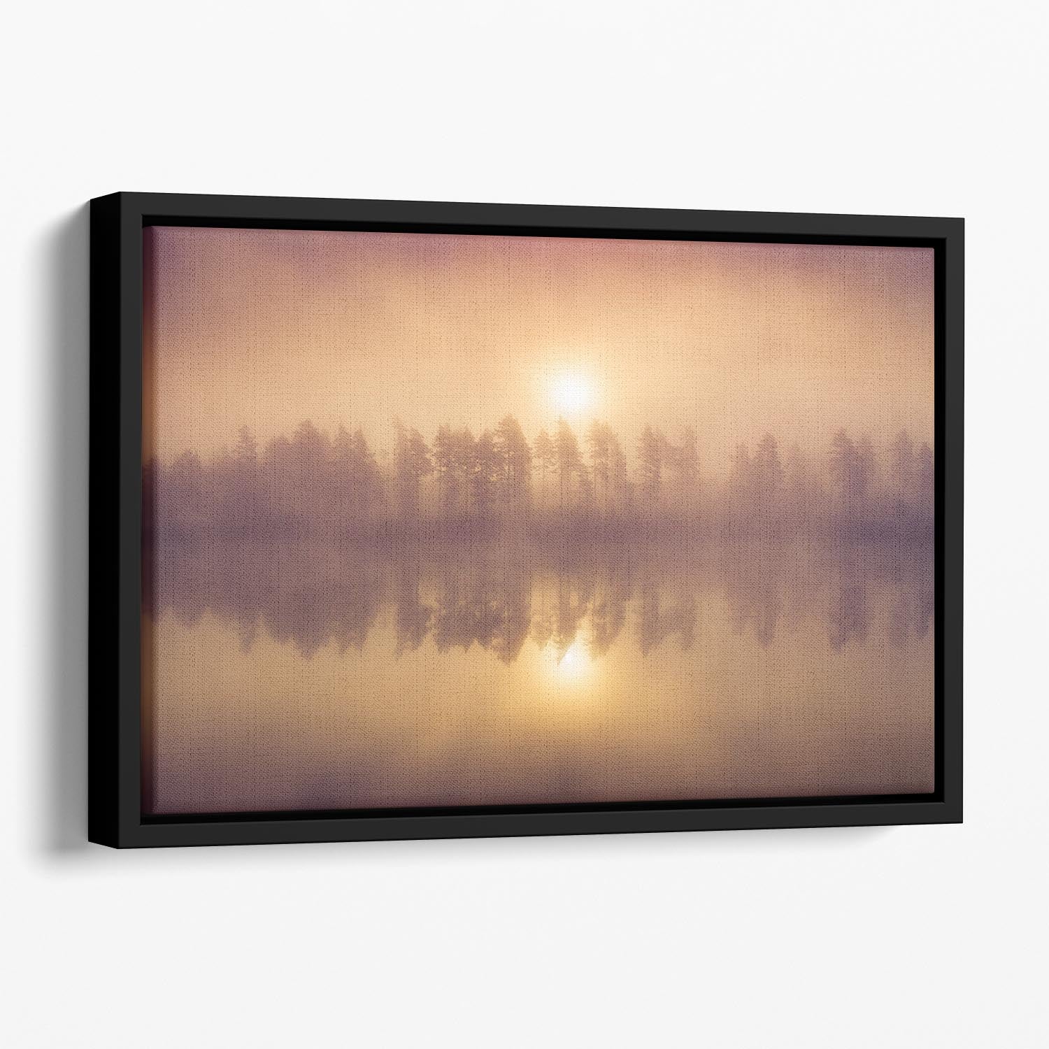 Tree Line Floating Framed Canvas - Canvas Art Rocks - 1