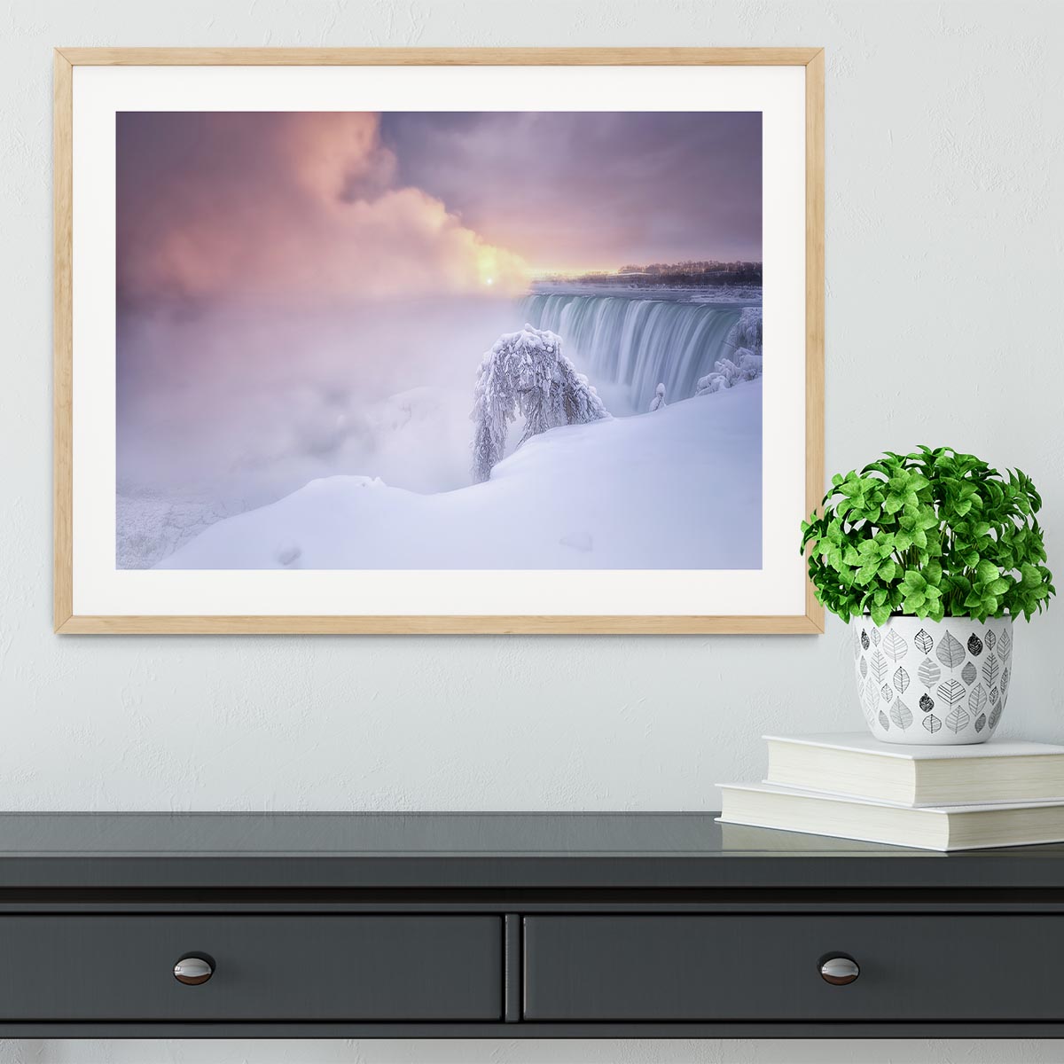 Sunrise At Niagara Falls Framed Print - Canvas Art Rocks - 3