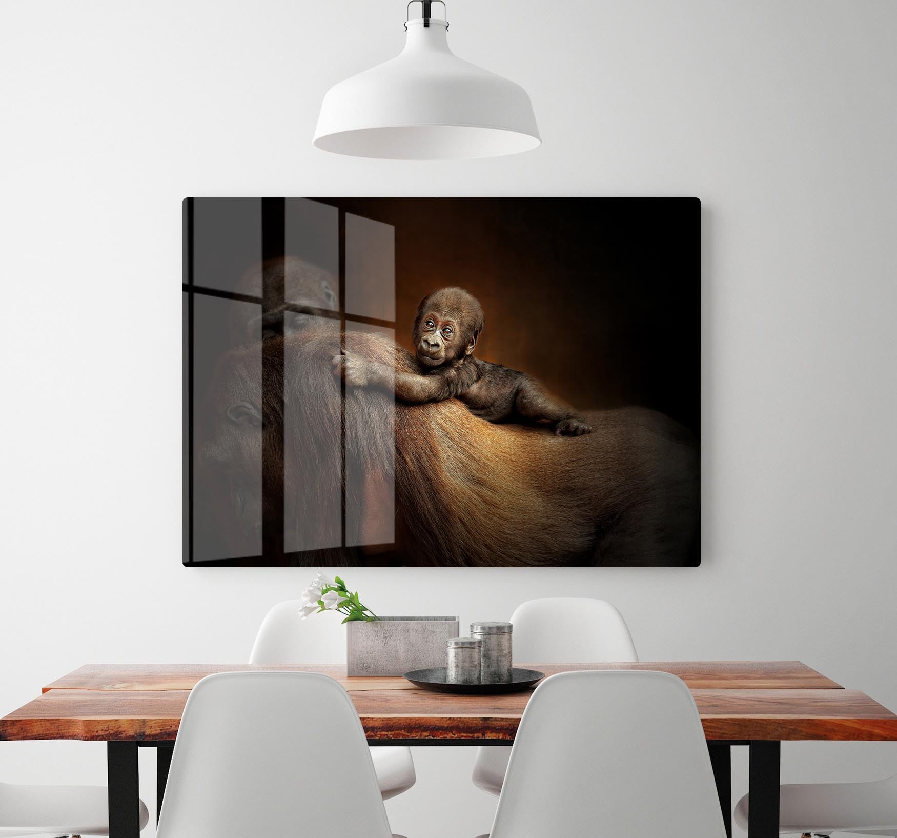 Baby Monkey HD Metal Print - Canvas Art Rocks - 2