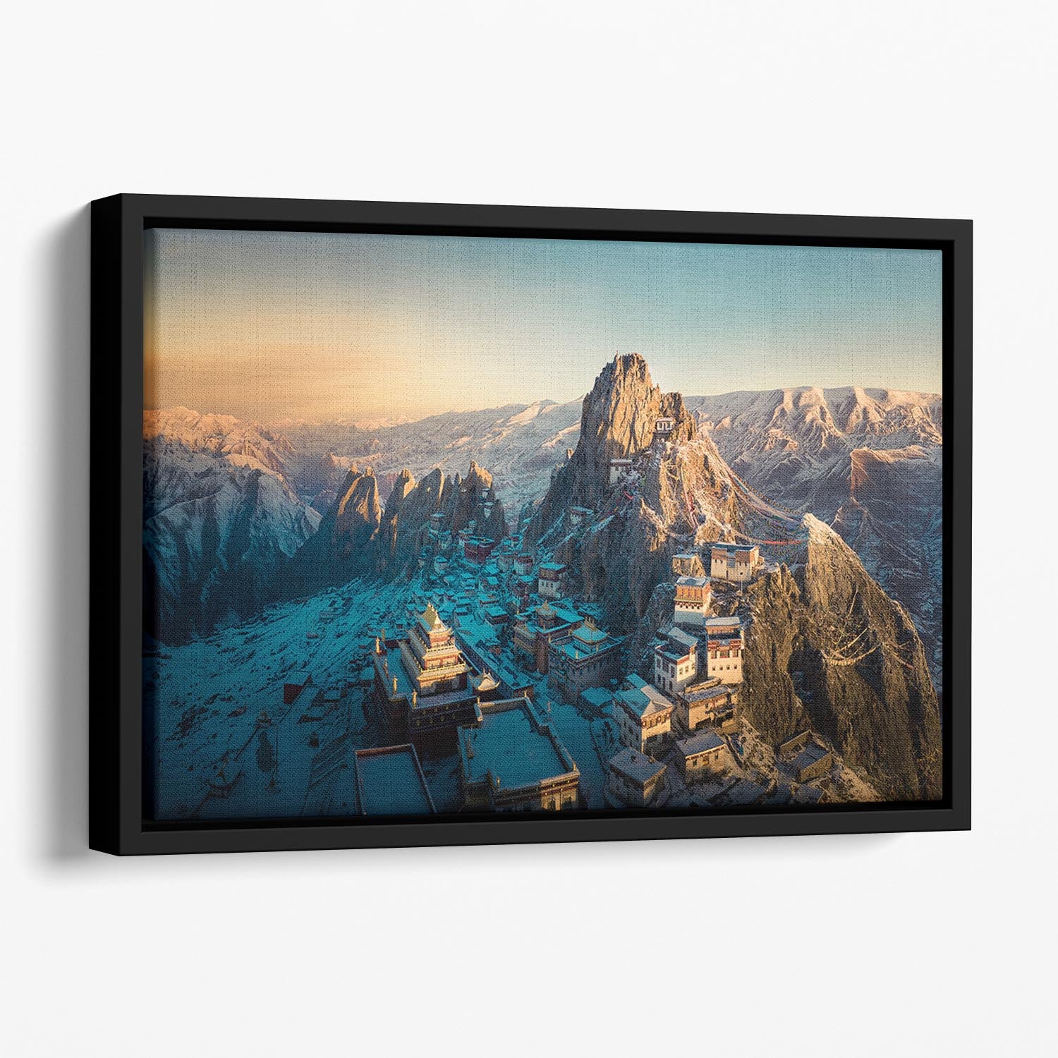 Tibetan Temple Floating Framed Canvas - Canvas Art Rocks - 1