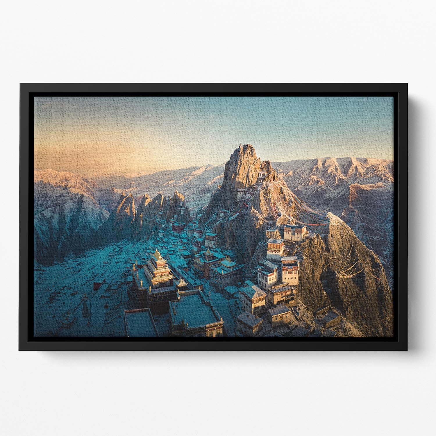 Tibetan Temple Floating Framed Canvas - Canvas Art Rocks - 2