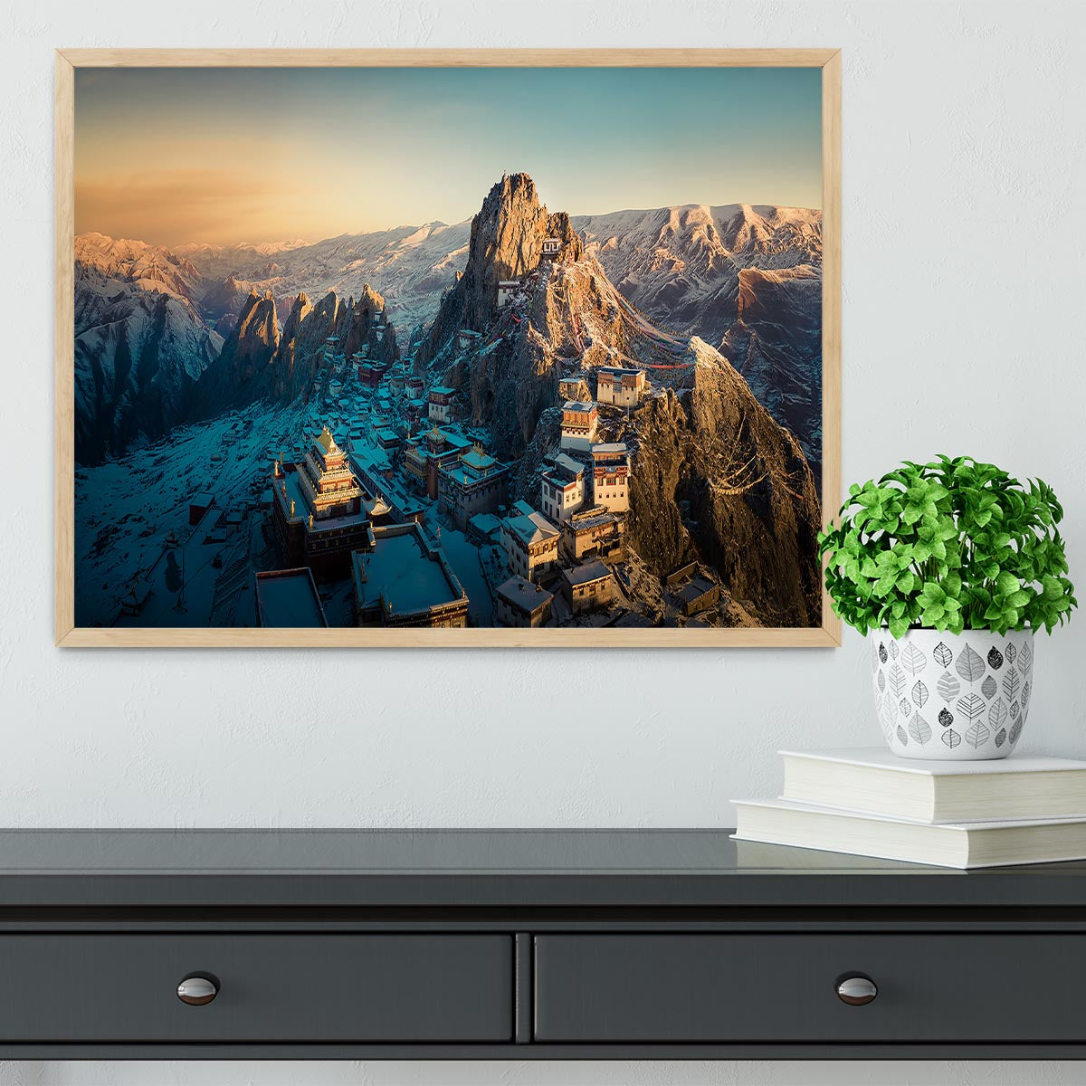 Tibetan Temple Framed Print - Canvas Art Rocks - 4