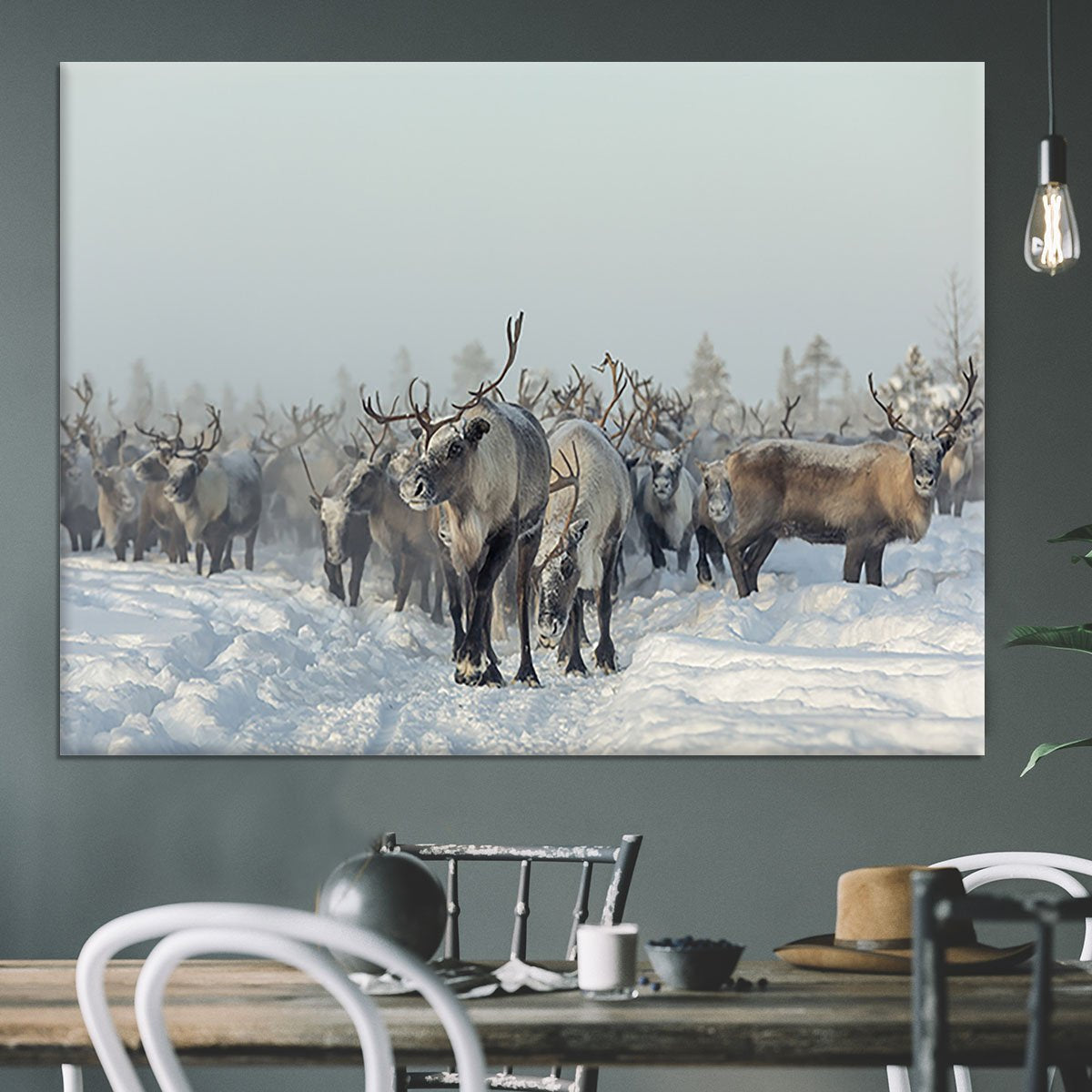 Reindeers Canvas Print or Poster - Canvas Art Rocks - 3