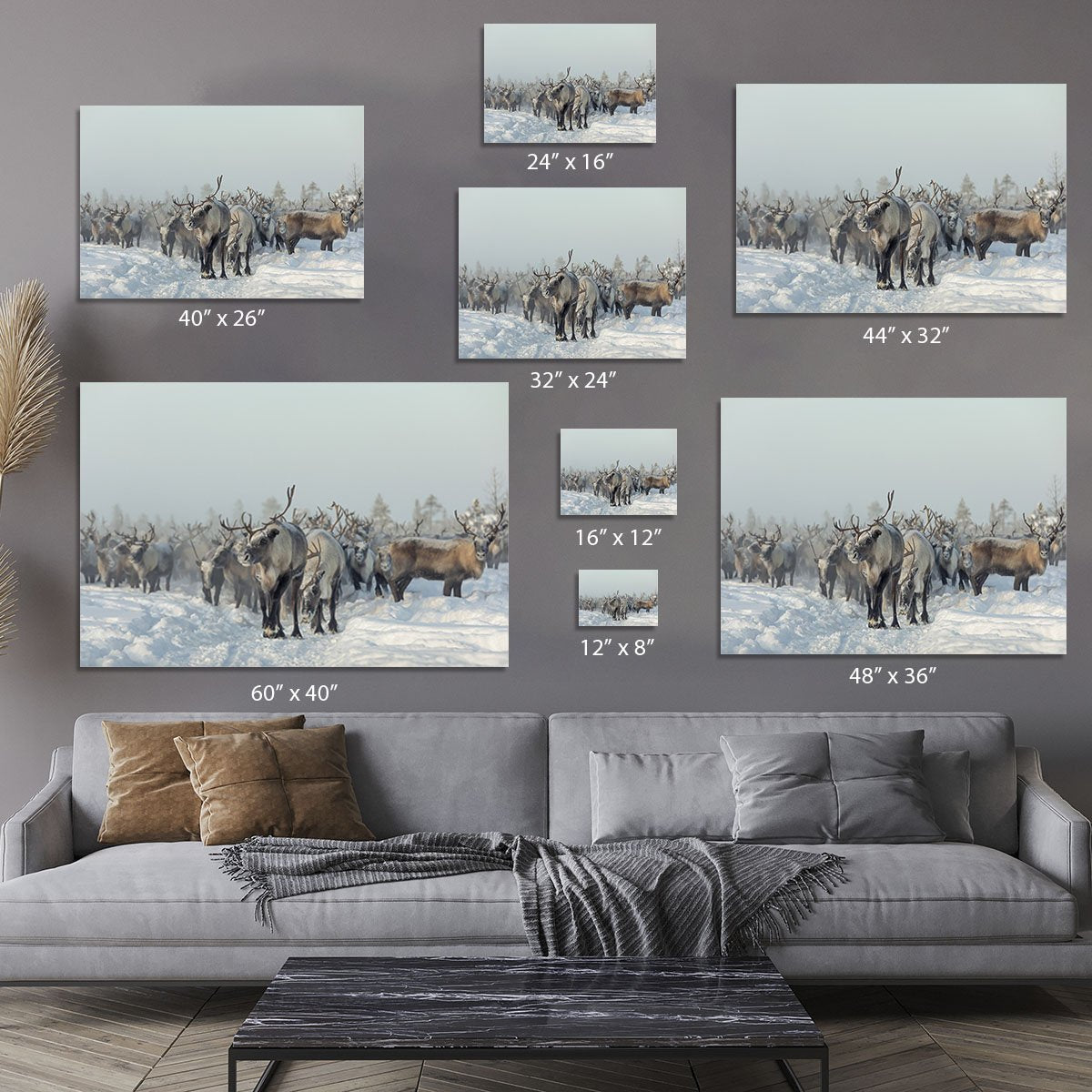 Reindeers Canvas Print or Poster - Canvas Art Rocks - 7