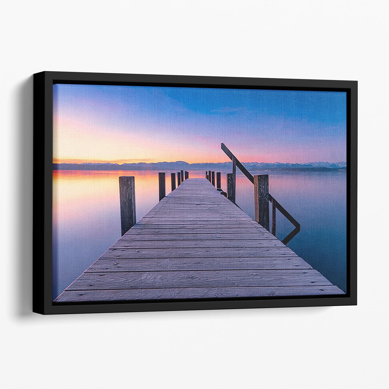 At The Lake Floating Framed Canvas - Canvas Art Rocks - 1