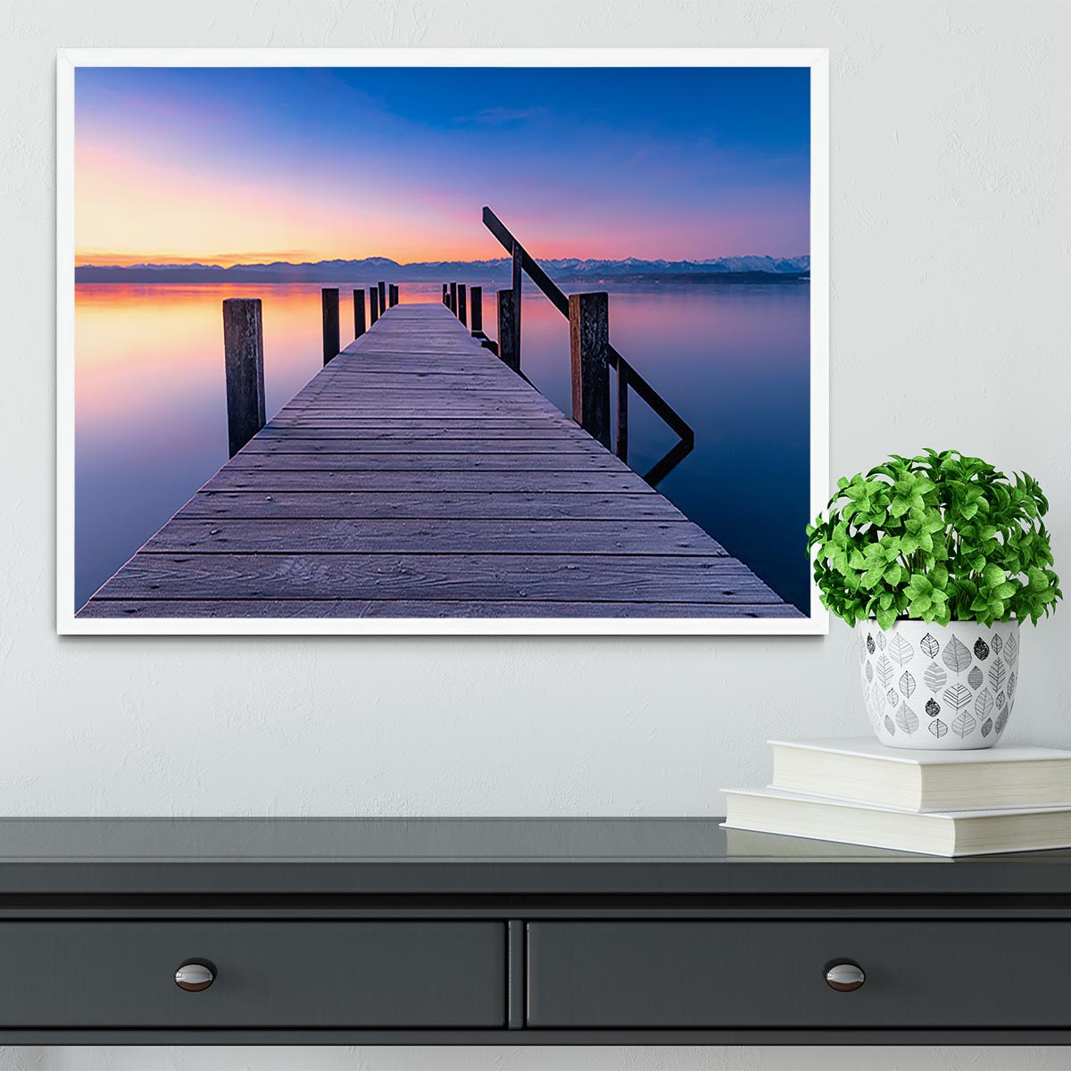 At The Lake Framed Print - Canvas Art Rocks -6