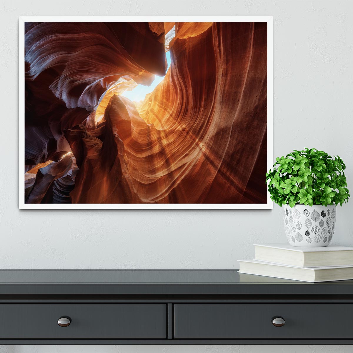 Antelope Hole Framed Print - Canvas Art Rocks -6