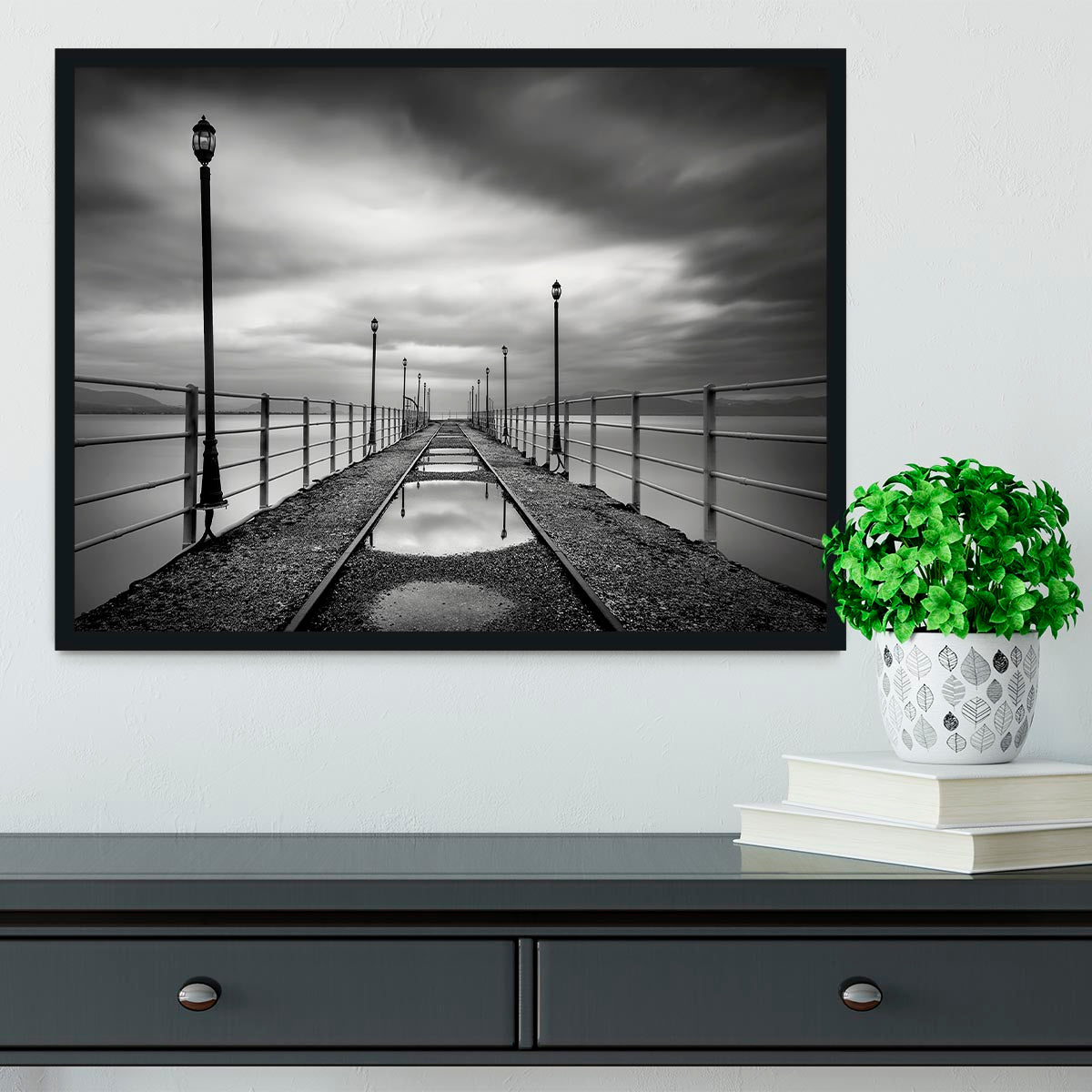 Long Walk Framed Print - Canvas Art Rocks - 2