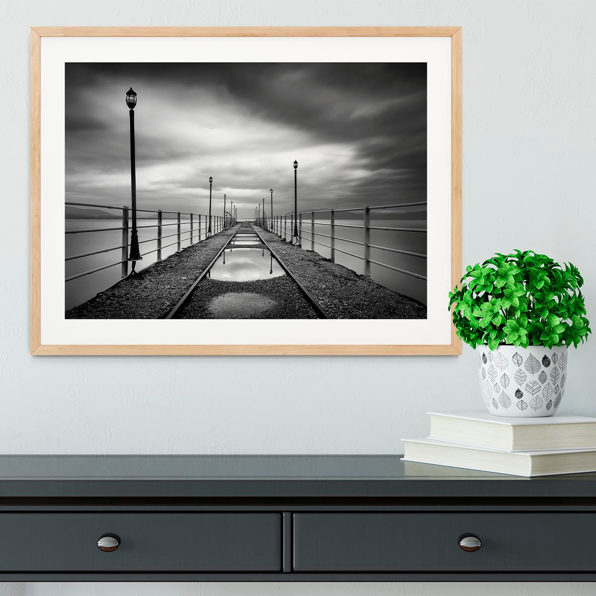 Long Walk Framed Print - Canvas Art Rocks - 3