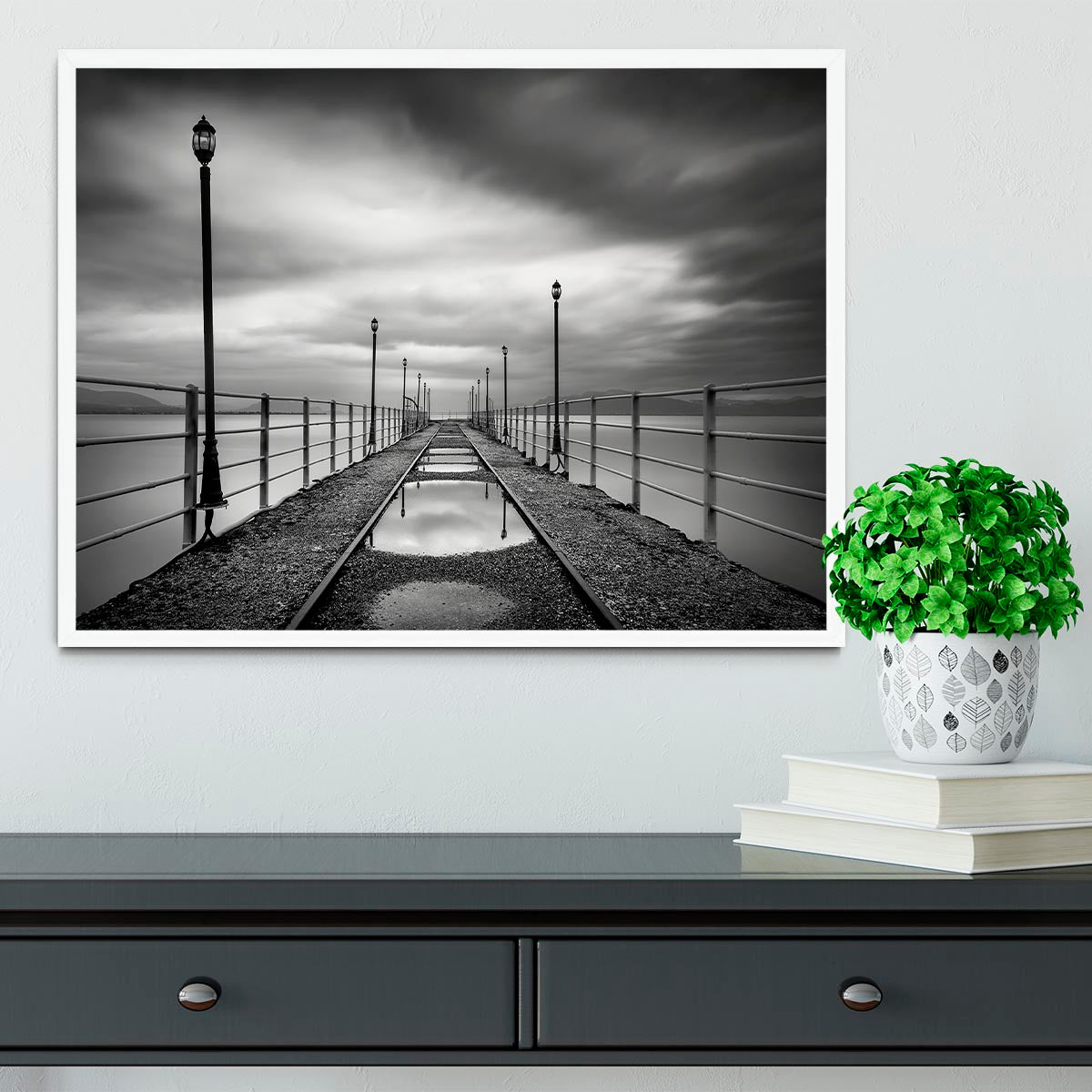 Long Walk Framed Print - Canvas Art Rocks -6