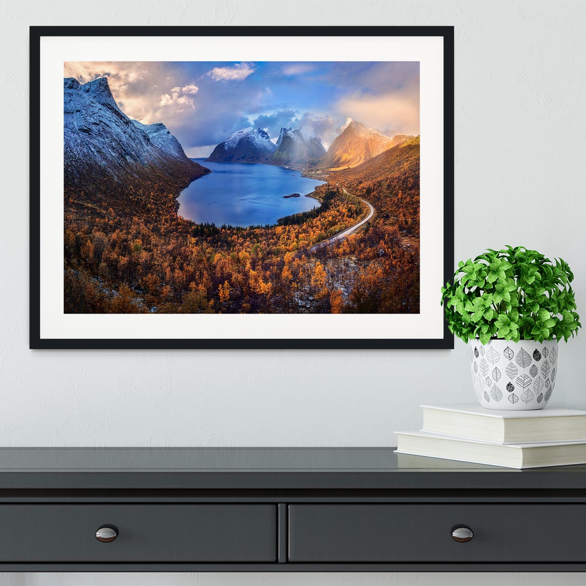 Autumn In Senja Framed Print - Canvas Art Rocks - 1