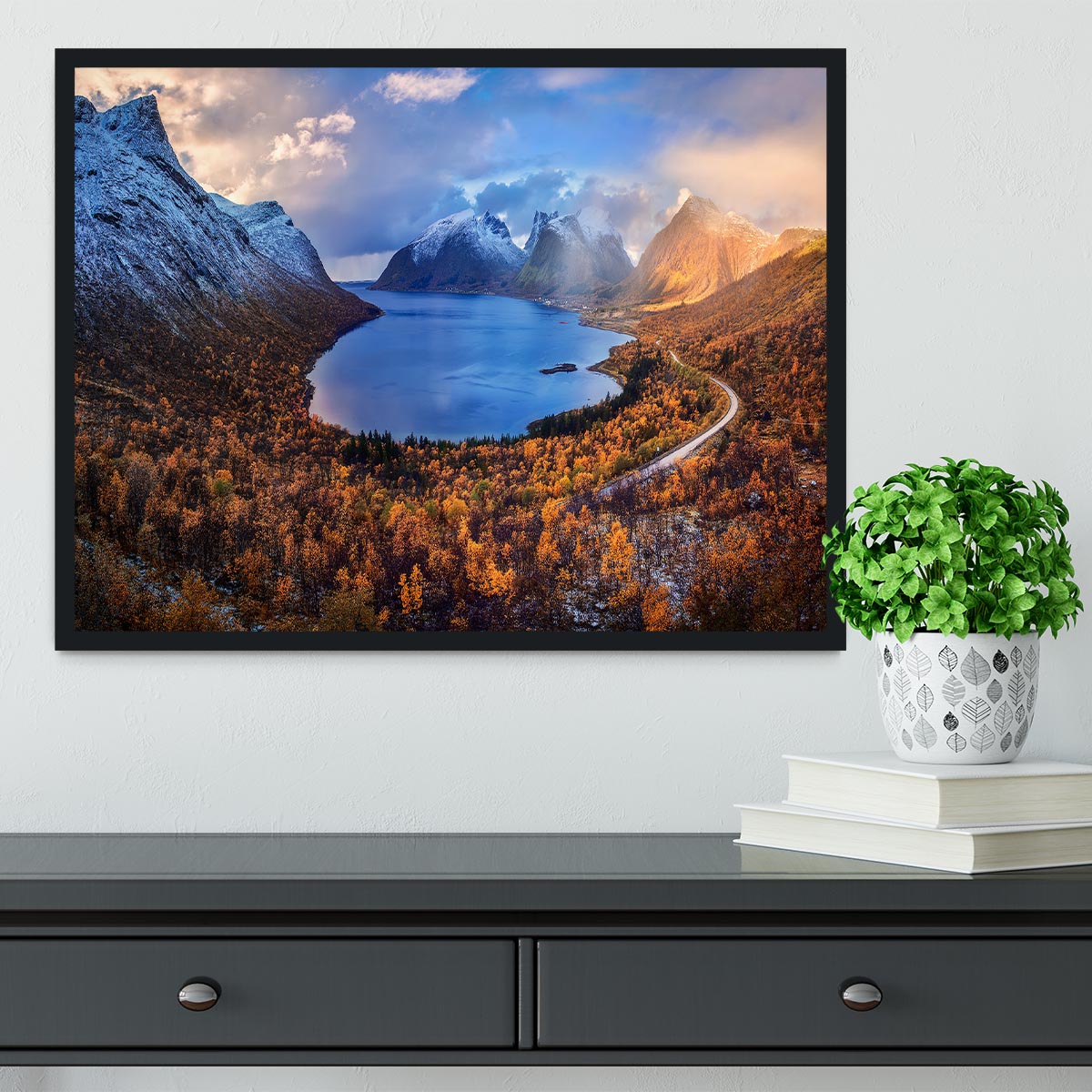 Autumn In Senja Framed Print - Canvas Art Rocks - 2