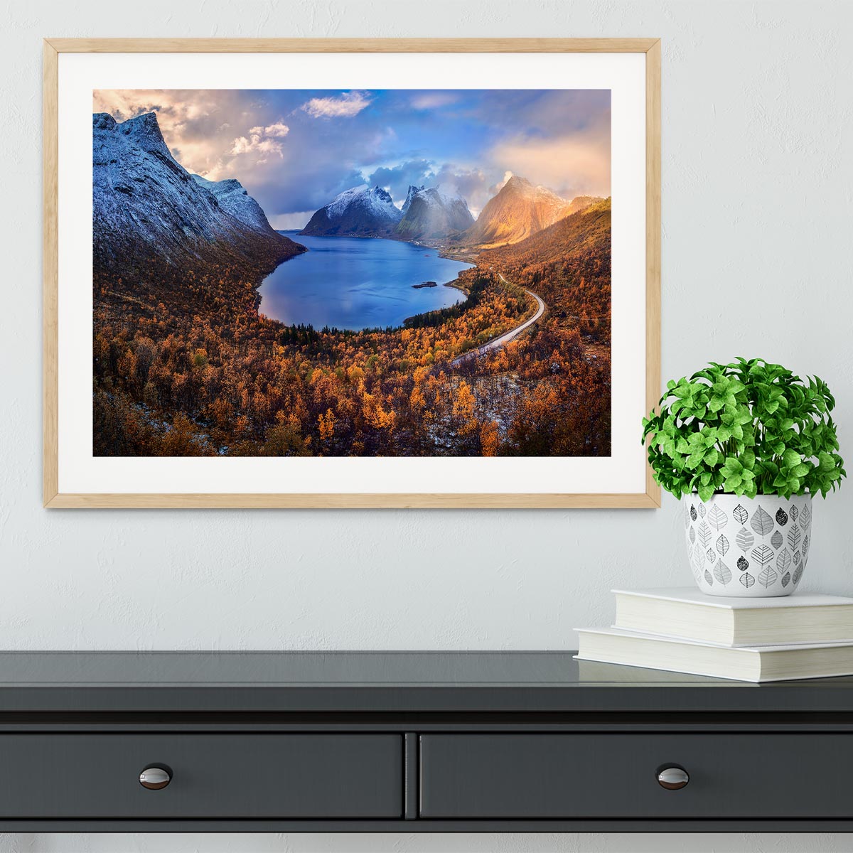 Autumn In Senja Framed Print - Canvas Art Rocks - 3