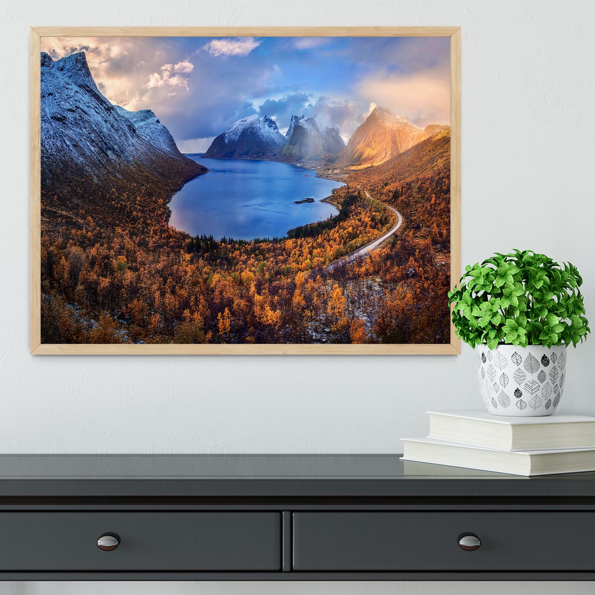 Autumn In Senja Framed Print - Canvas Art Rocks - 4