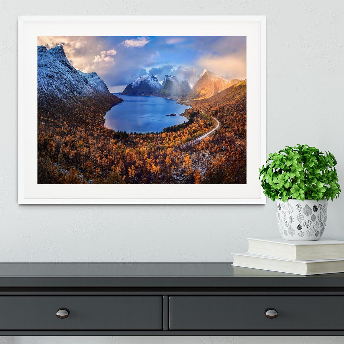 Autumn In Senja Framed Print - Canvas Art Rocks - 5