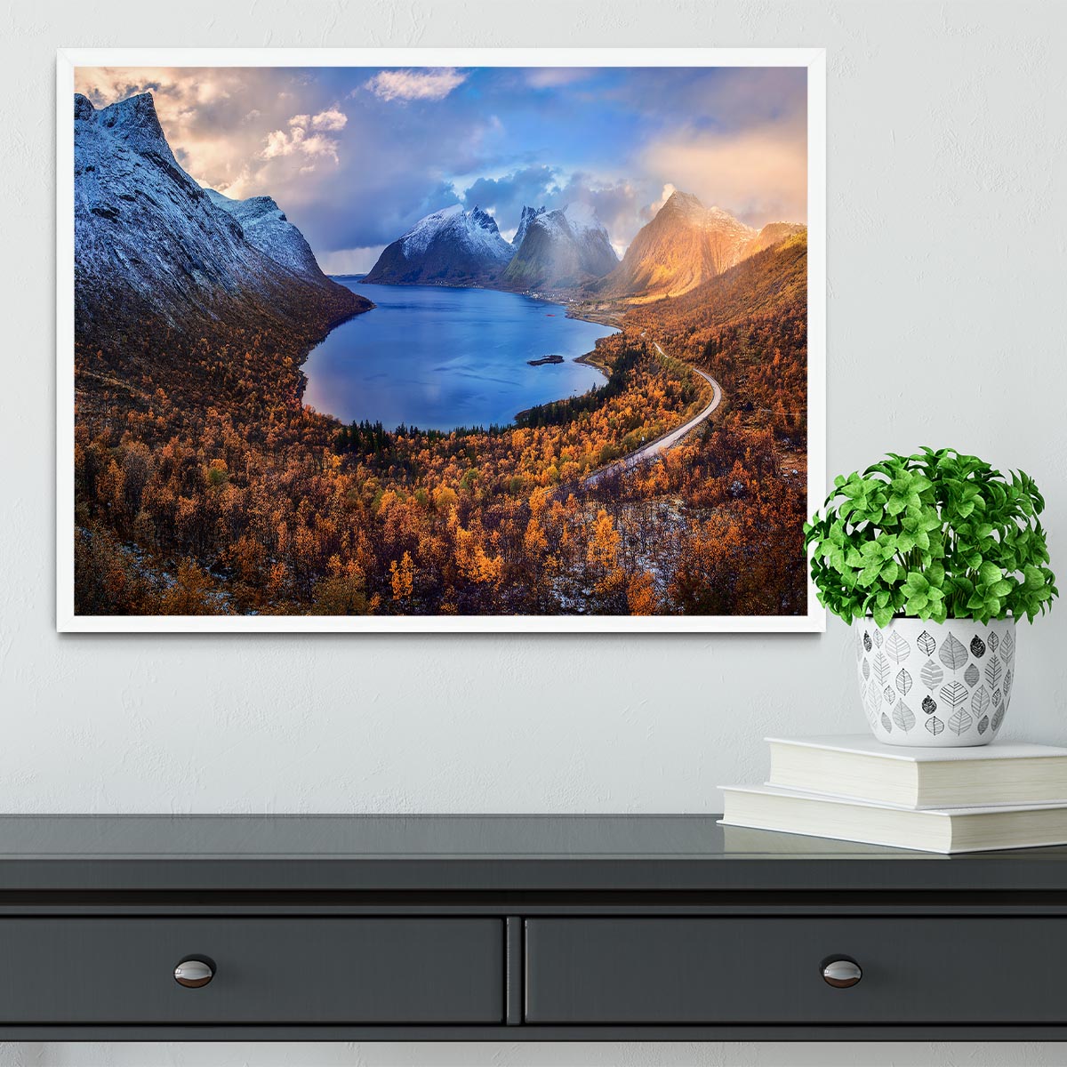 Autumn In Senja Framed Print - Canvas Art Rocks -6