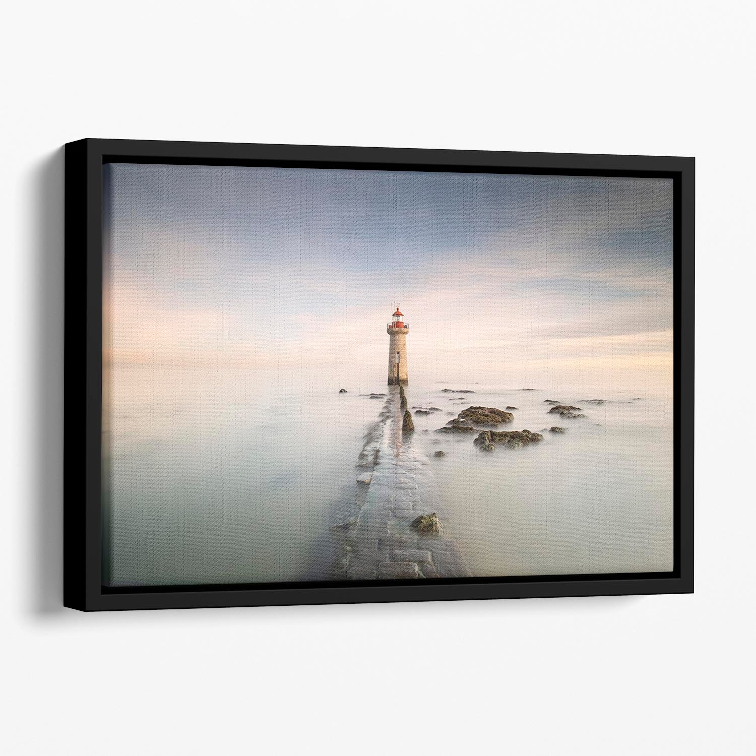 Lighthouse Floating Framed Canvas - Canvas Art Rocks - 1