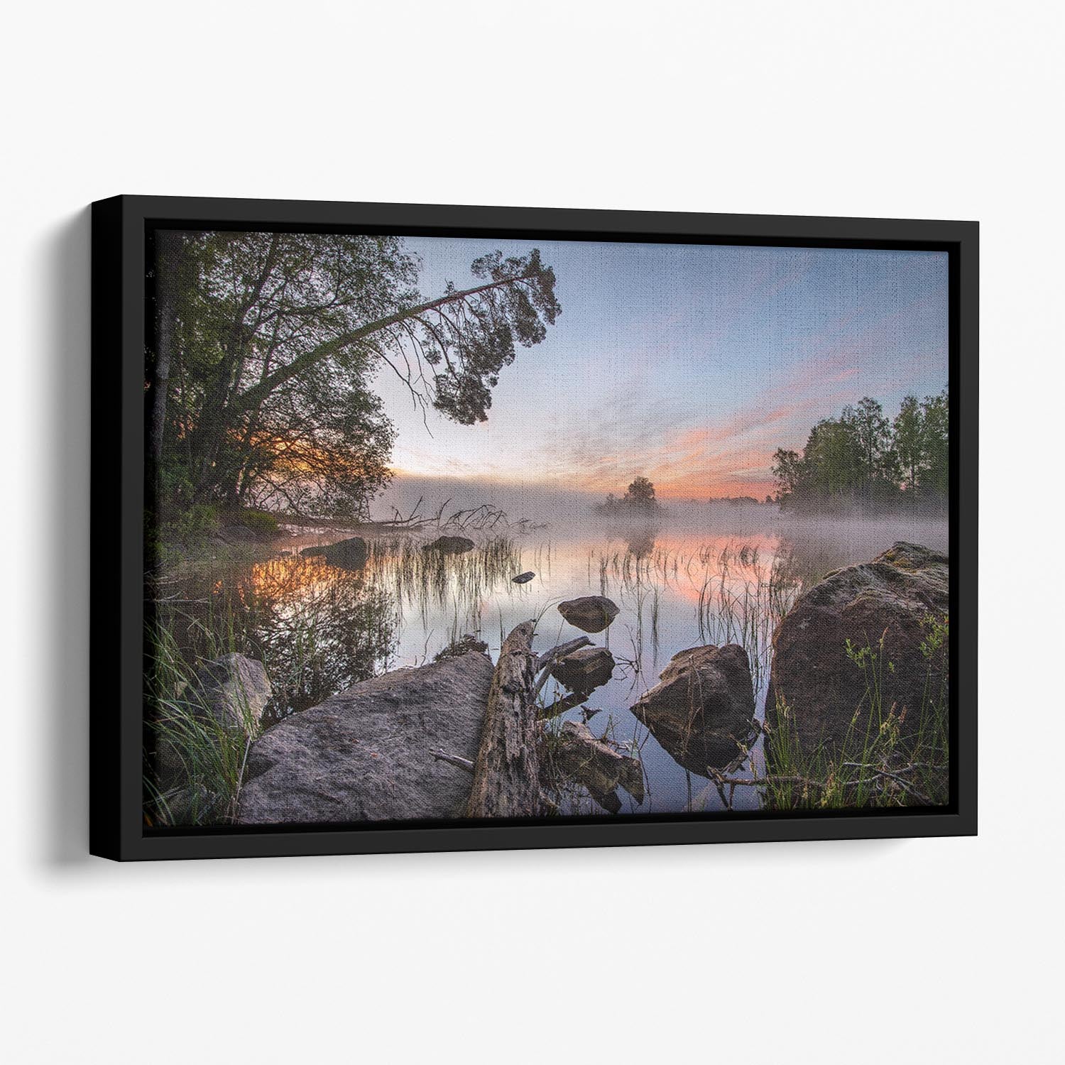 Peaceful Morning Floating Framed Canvas - Canvas Art Rocks - 1