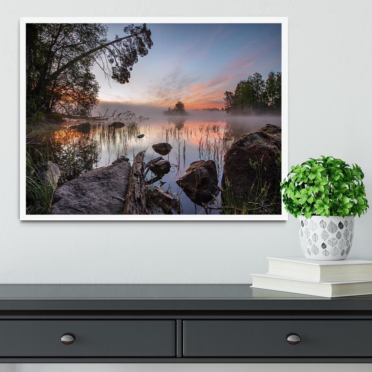 Peaceful Morning Framed Print - Canvas Art Rocks -6