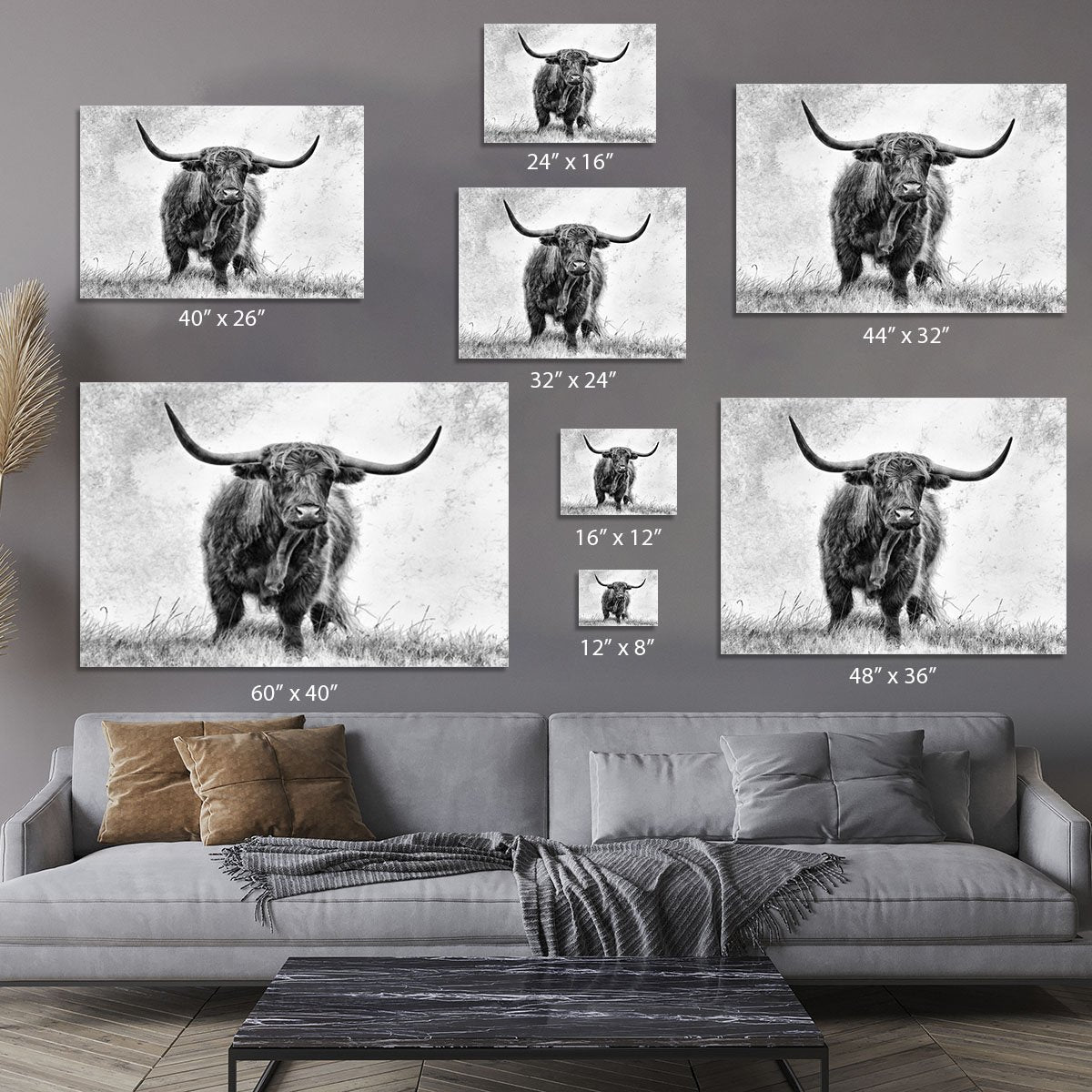 Highland Cow Canvas Print or Poster - Canvas Art Rocks - 7