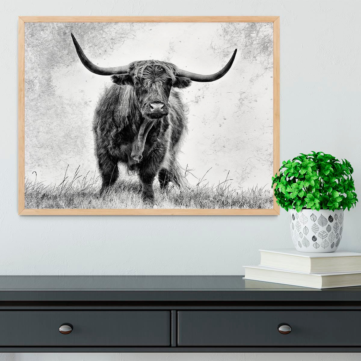 Highland Cow Framed Print - Canvas Art Rocks - 4