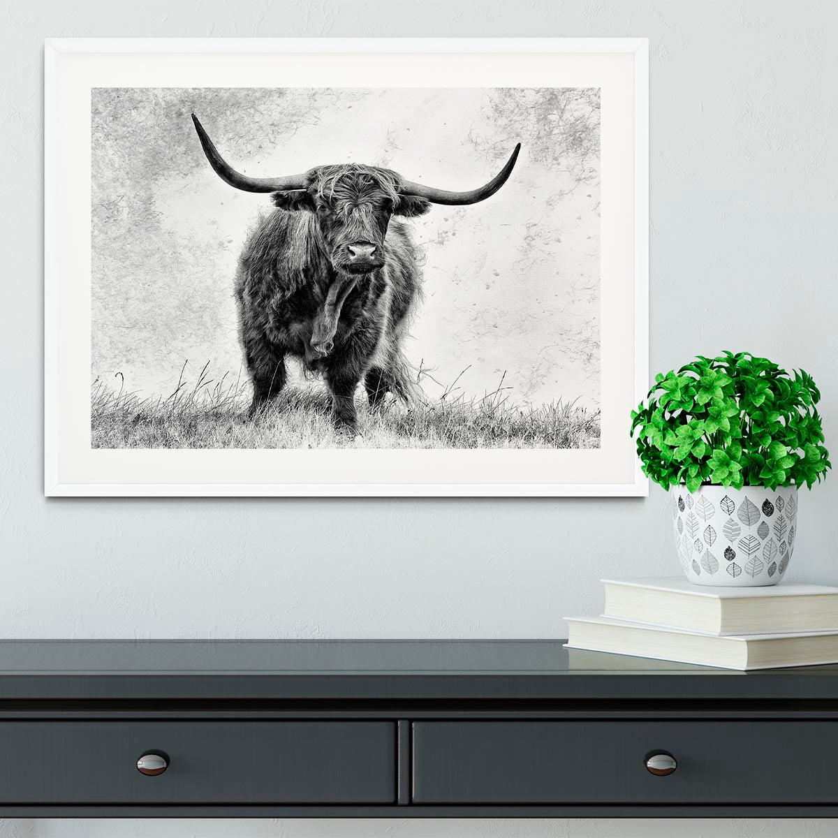 Highland Cow Framed Print - Canvas Art Rocks - 5