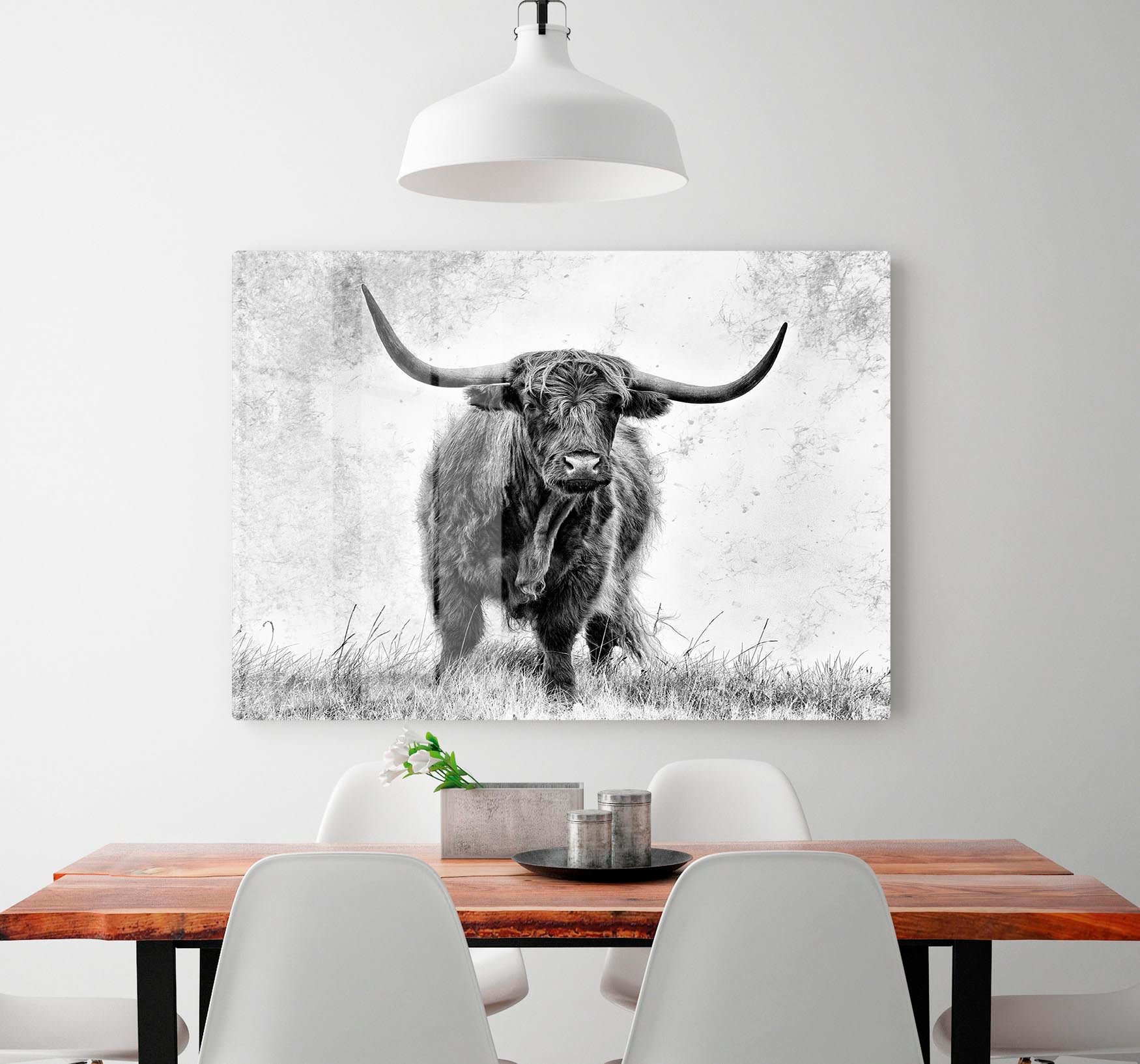 Highland Cow HD Metal Print - Canvas Art Rocks - 2