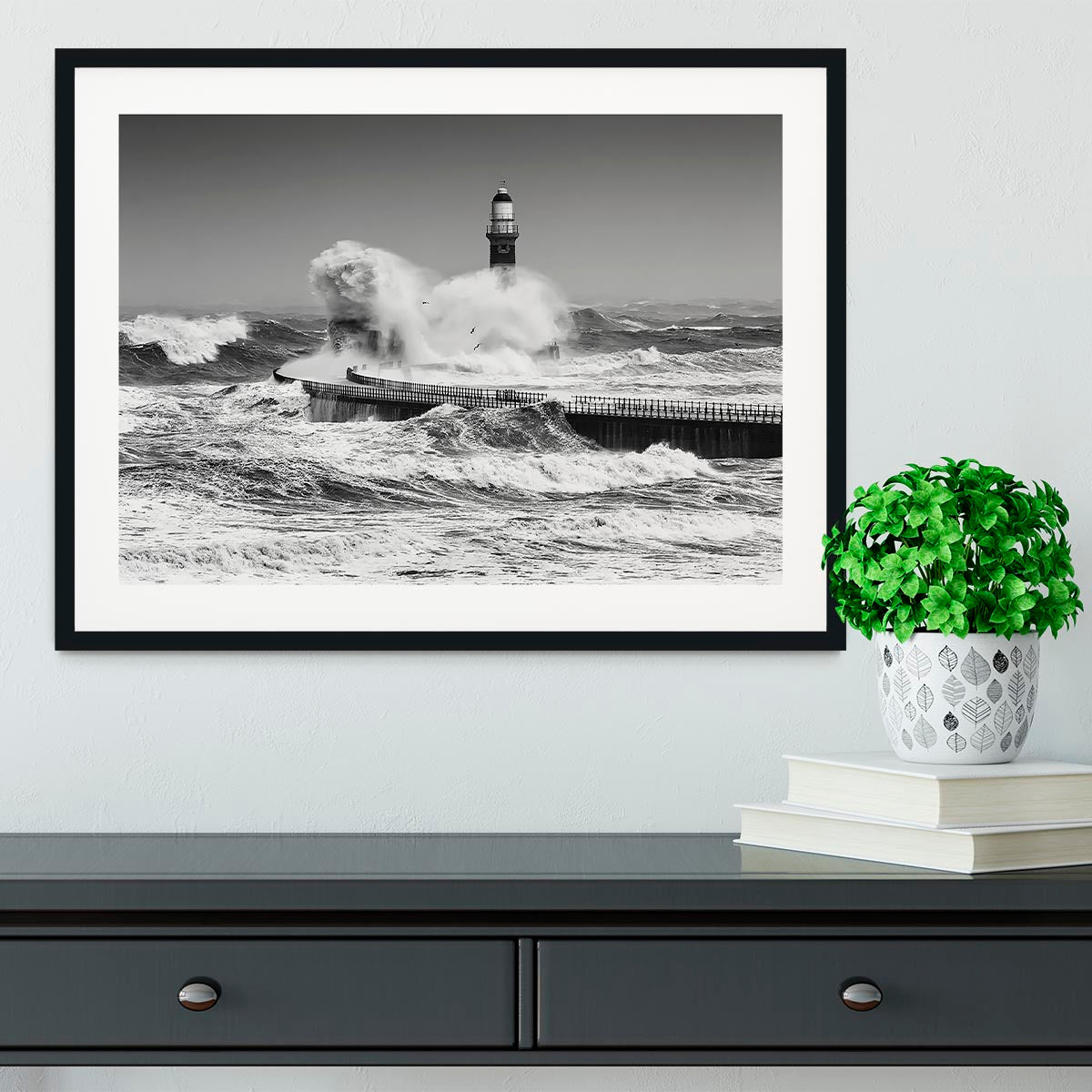 Power Of The Sea Framed Print - Canvas Art Rocks - 1