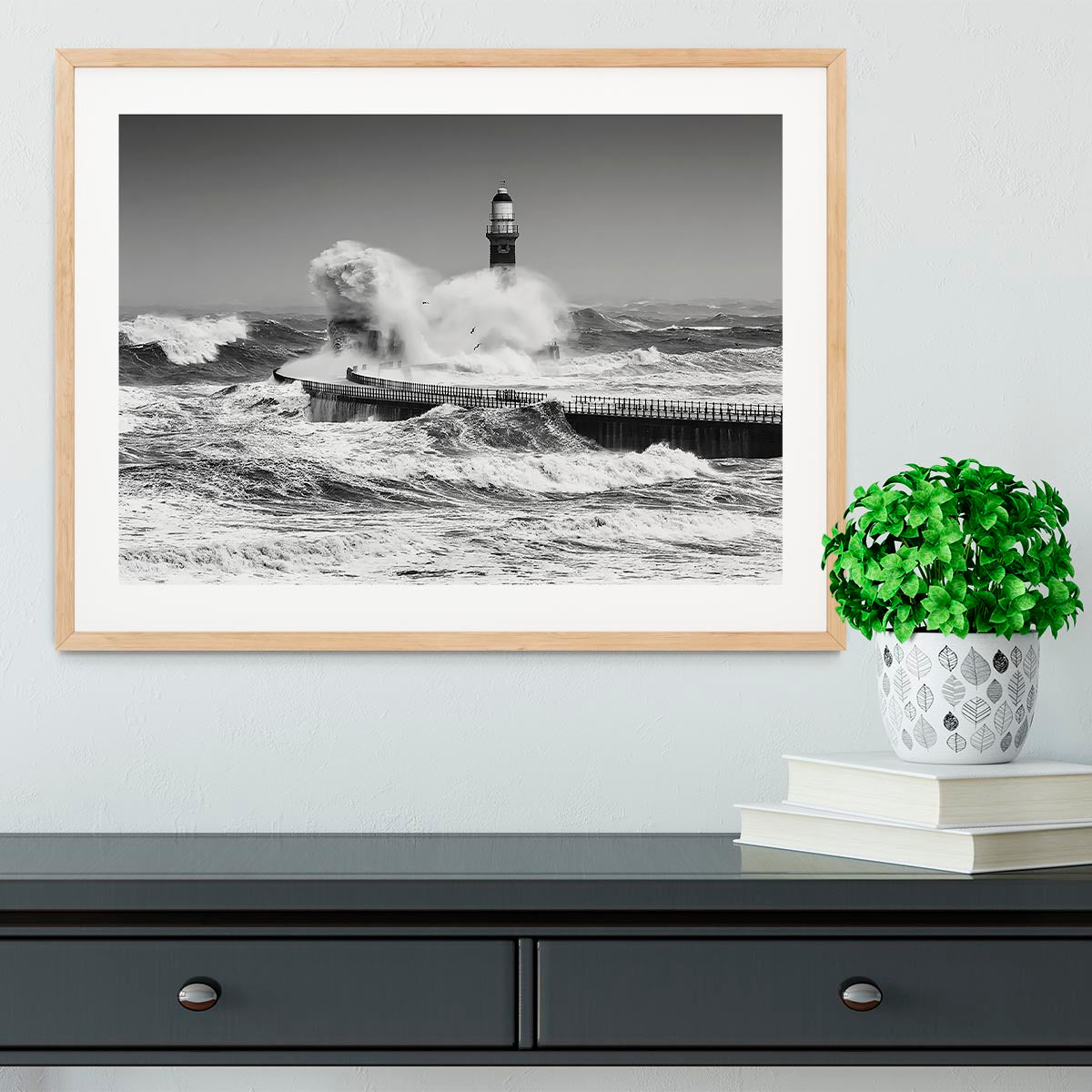 Power Of The Sea Framed Print - Canvas Art Rocks - 3