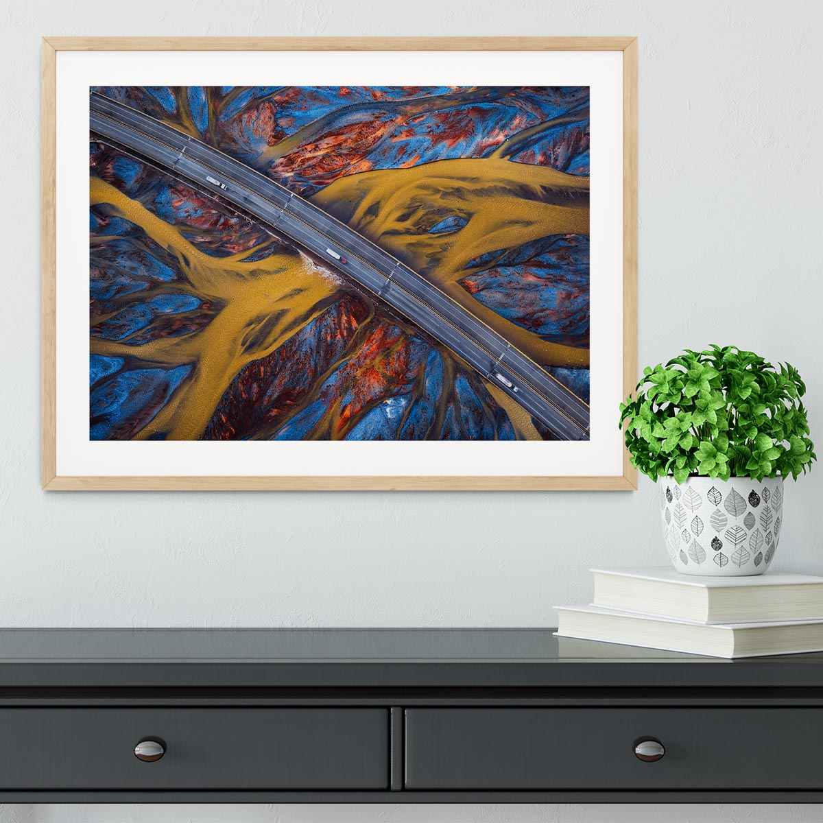 Above The Colorful River Framed Print - Canvas Art Rocks - 3