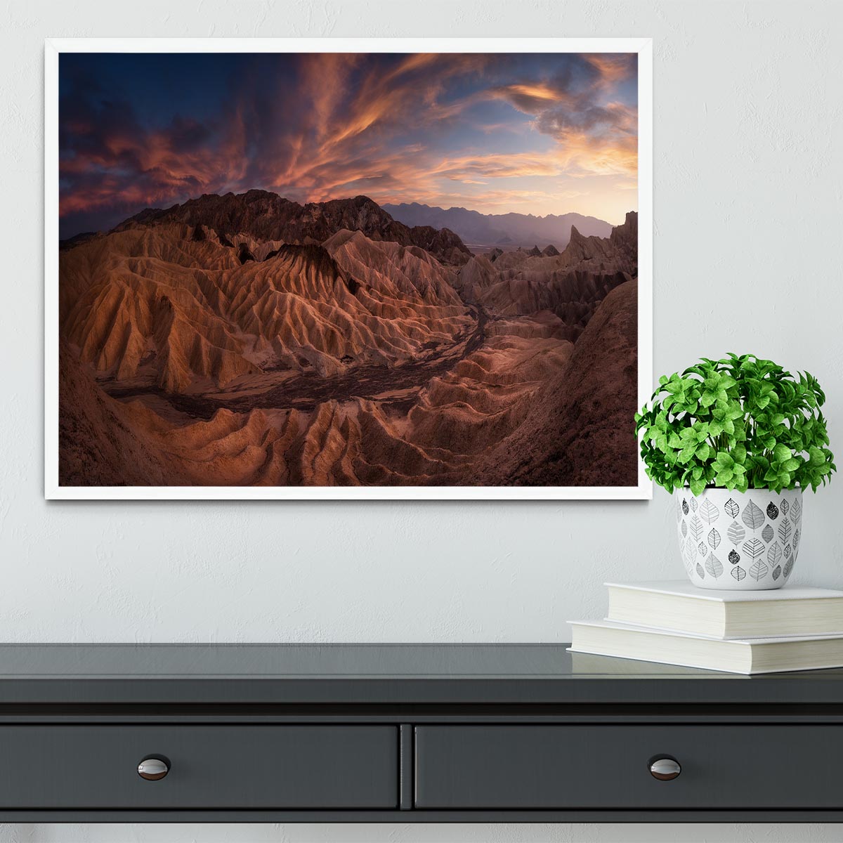 Zabriskie Point Framed Print - Canvas Art Rocks -6