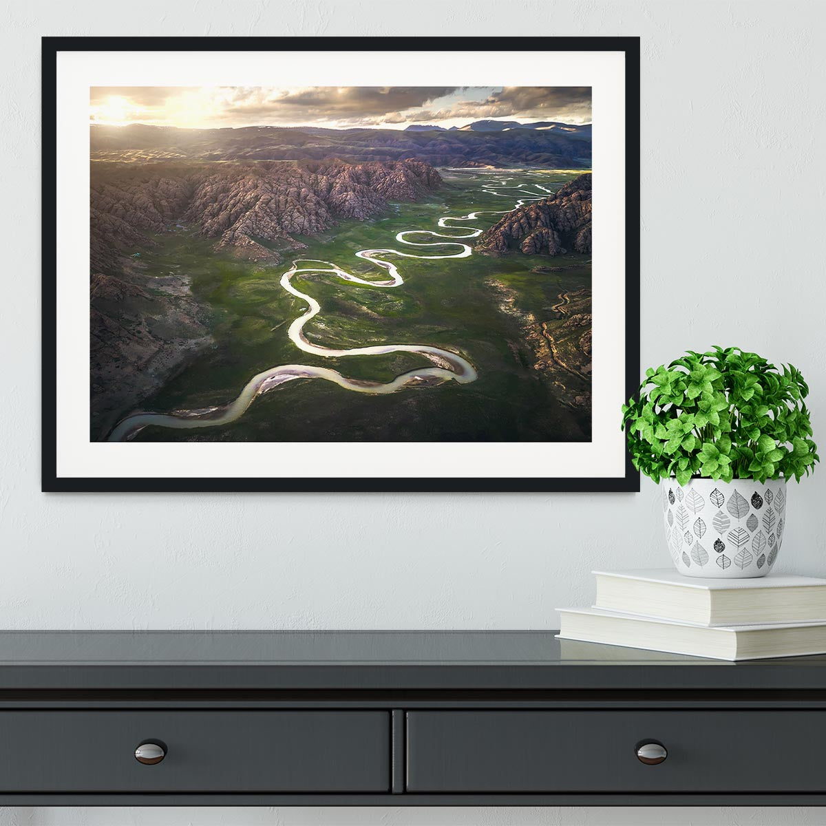 Eighteen Bends Of Waterway Framed Print - Canvas Art Rocks - 1