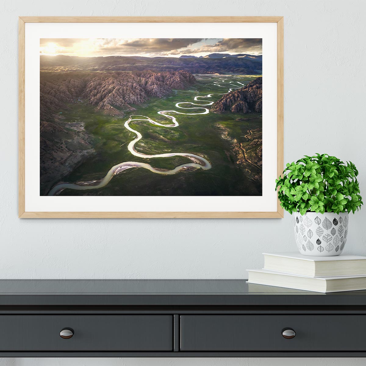 Eighteen Bends Of Waterway Framed Print - Canvas Art Rocks - 3