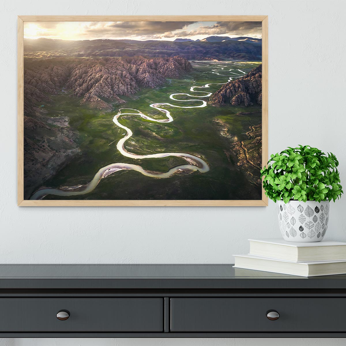 Eighteen Bends Of Waterway Framed Print - Canvas Art Rocks - 4