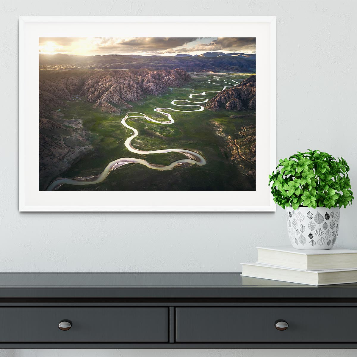 Eighteen Bends Of Waterway Framed Print - Canvas Art Rocks - 5