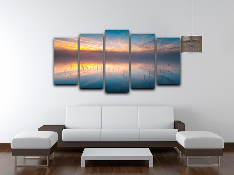 Reeds 5 Split Panel Canvas - Canvas Art Rocks - 3