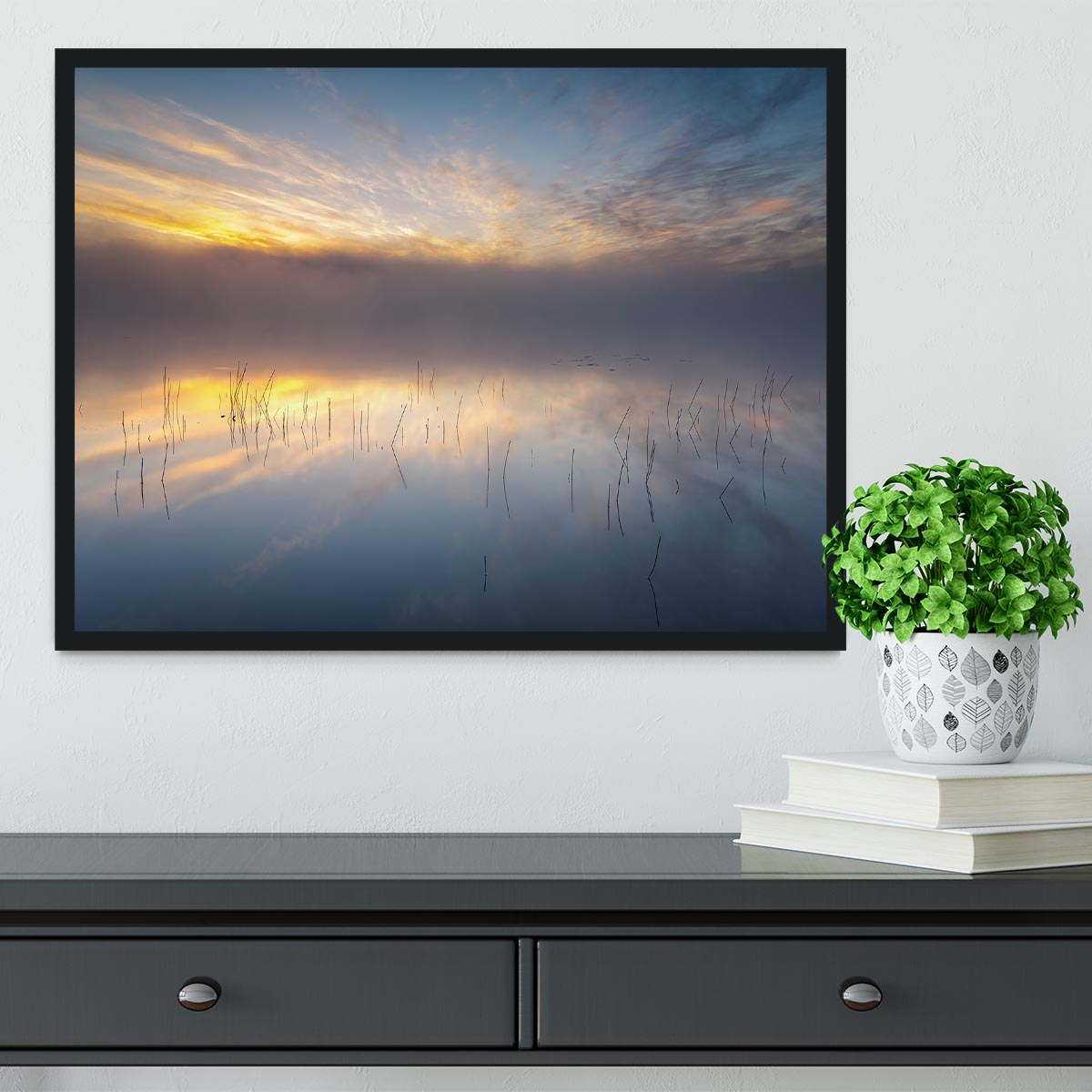 Reeds Framed Print - Canvas Art Rocks - 2