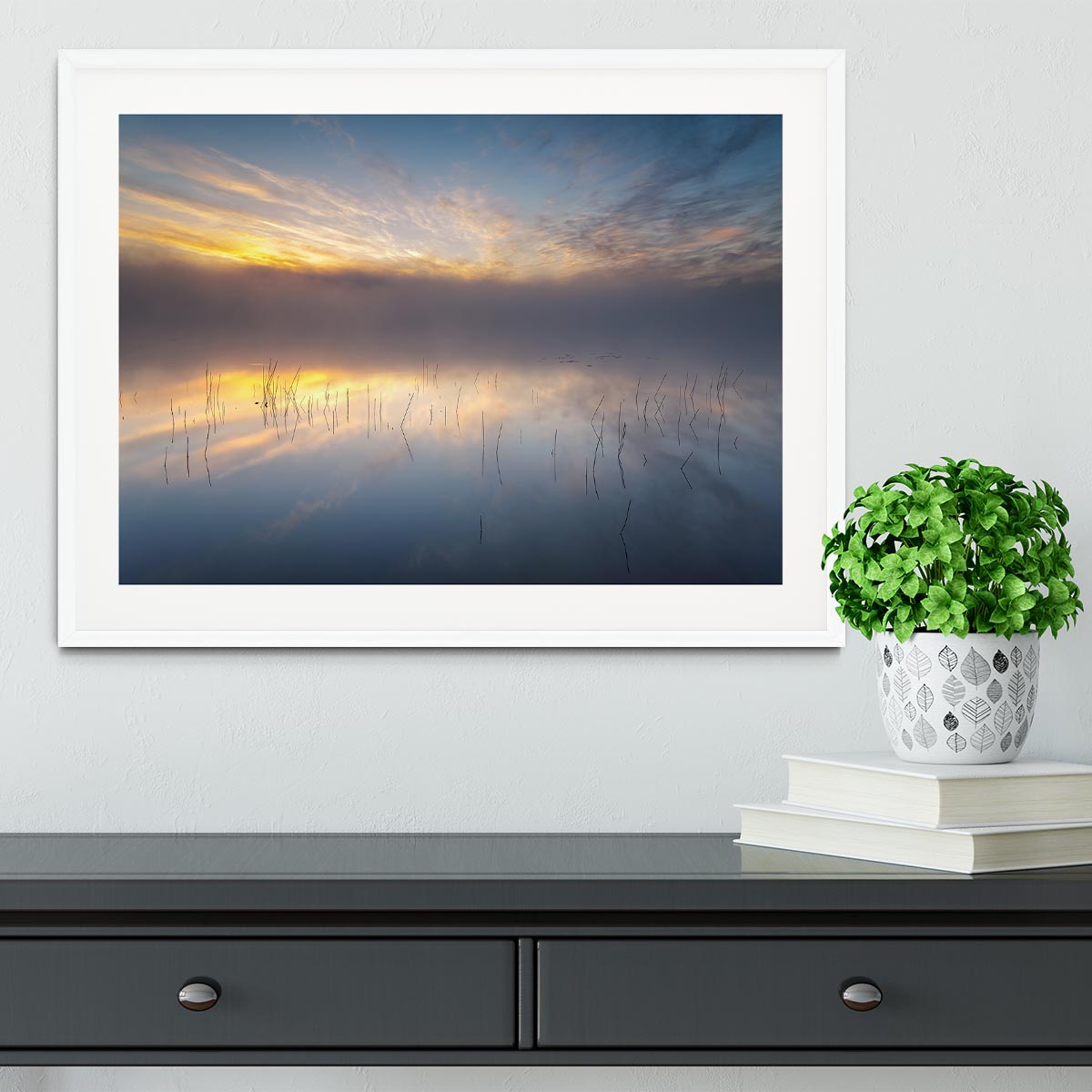 Reeds Framed Print - Canvas Art Rocks - 5